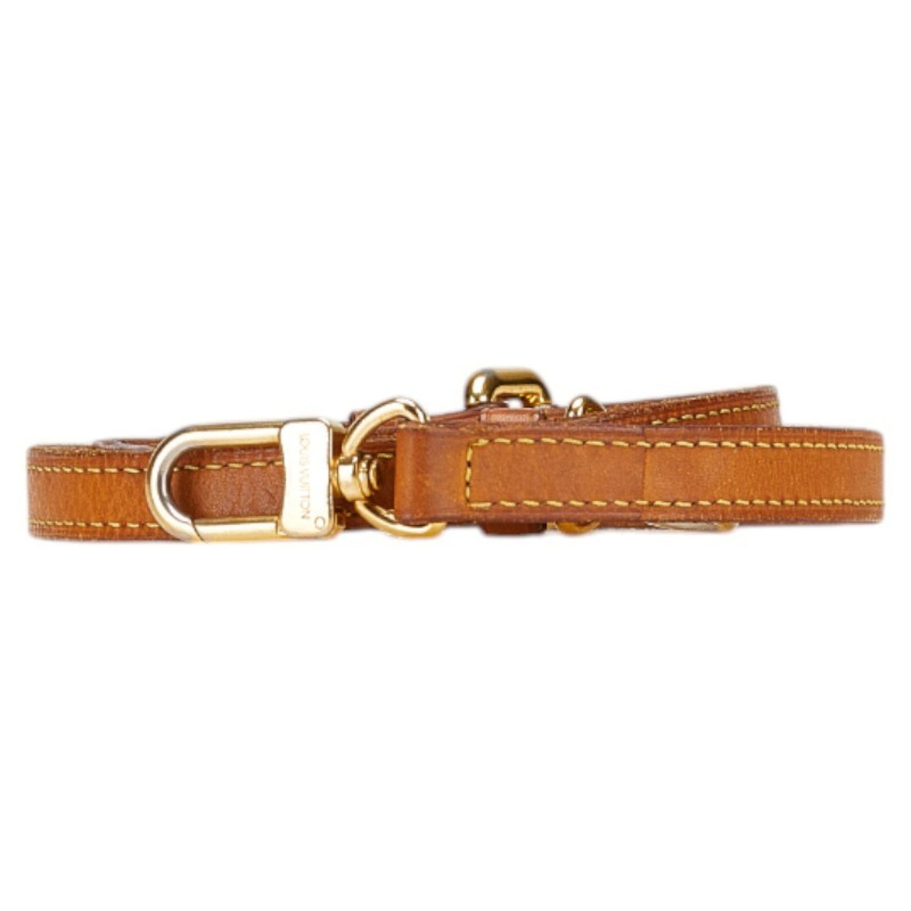 Louis Vuitton shoulder strap, beige leather, women's LOUIS VUITTON