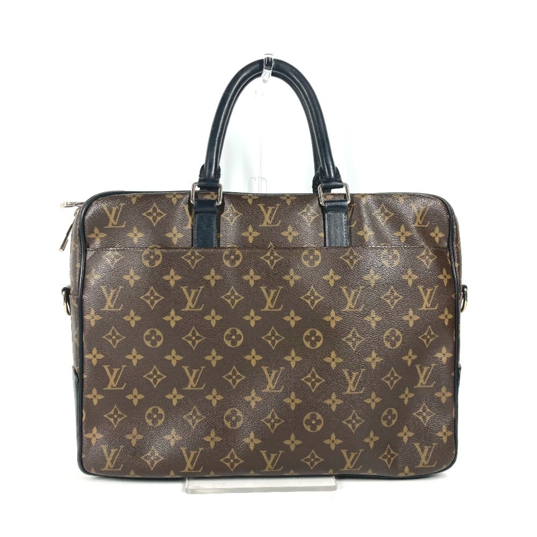 Louis Vuitton Monogram Macassar Soft Briefcase Bag Shoulder Document Business Canvas Men's Brown