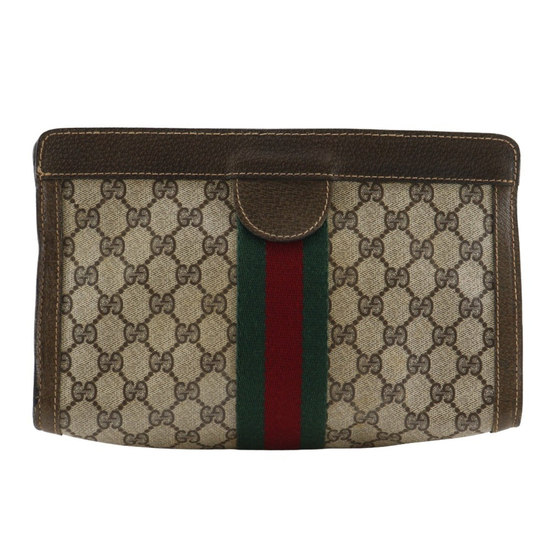 Gucci Sherry Line clutch bag/pouch, Parfum, novelty, GG Plus x leather, made in Italy, size, Velcro closure, Line