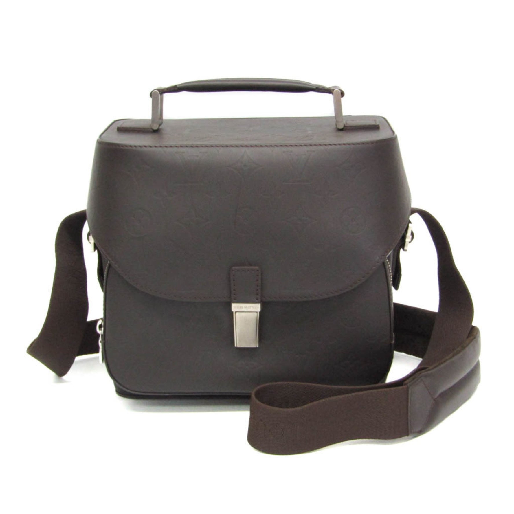 Louis Vuitton Monogram Glace Charly Women,Men Shoulder Bag Brown,Coffee