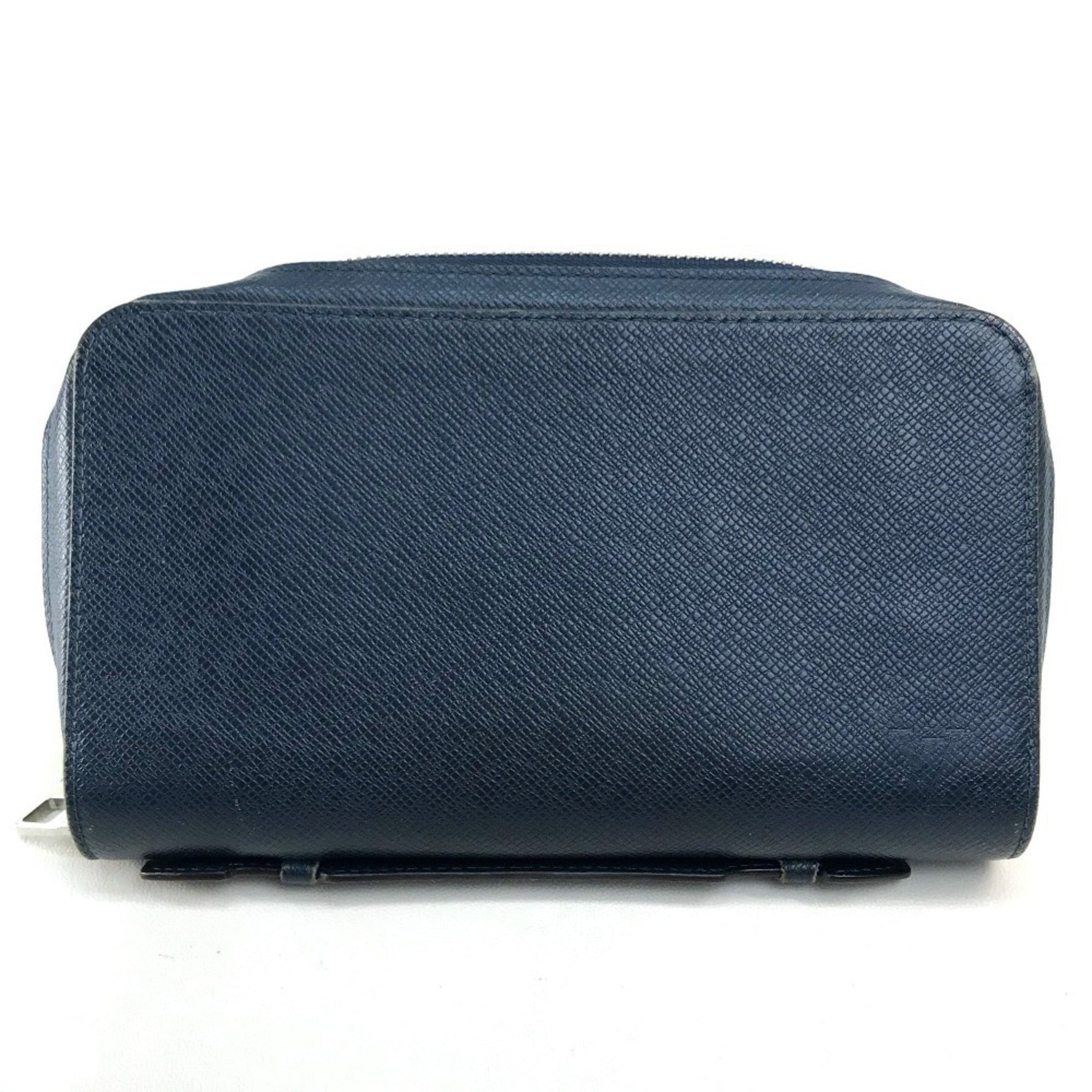 Louis Vuitton Taiga Zippy XL Clutch Bag with Handles, Leather Long Wallet, Ocean Blue