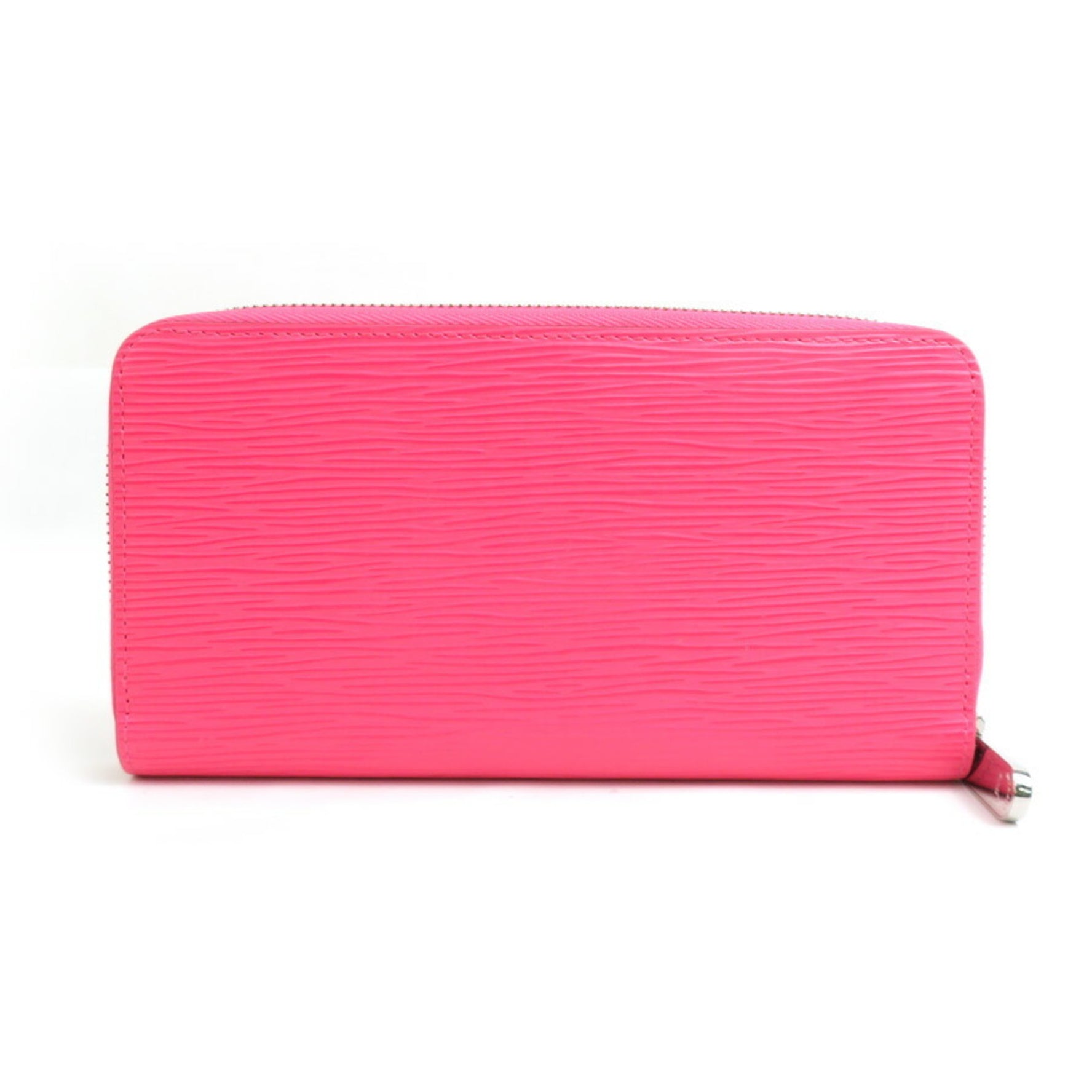 Louis Vuitton Round Long Wallet Epi Zippy Leather Rose Pondicherry Men's