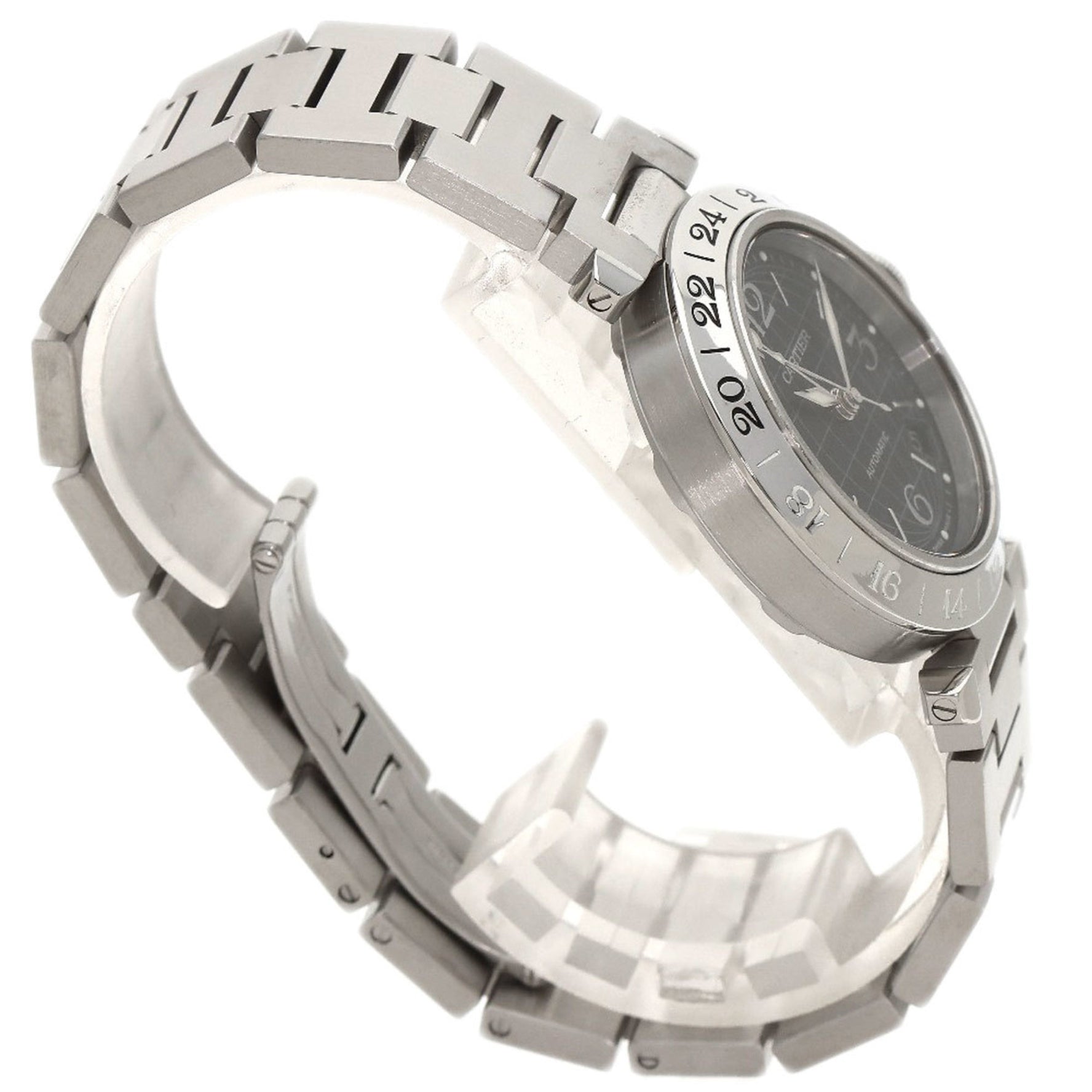 Cartier W31079M7 Pasha C Meridian Watch Stainless Steel SS Men's CARTIER