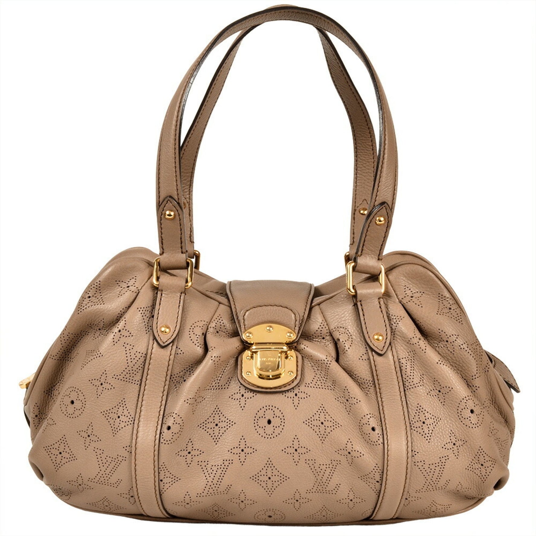 Louis Vuitton Lunar PM Shoulder Bag Monogram Mahina Beige Poodle