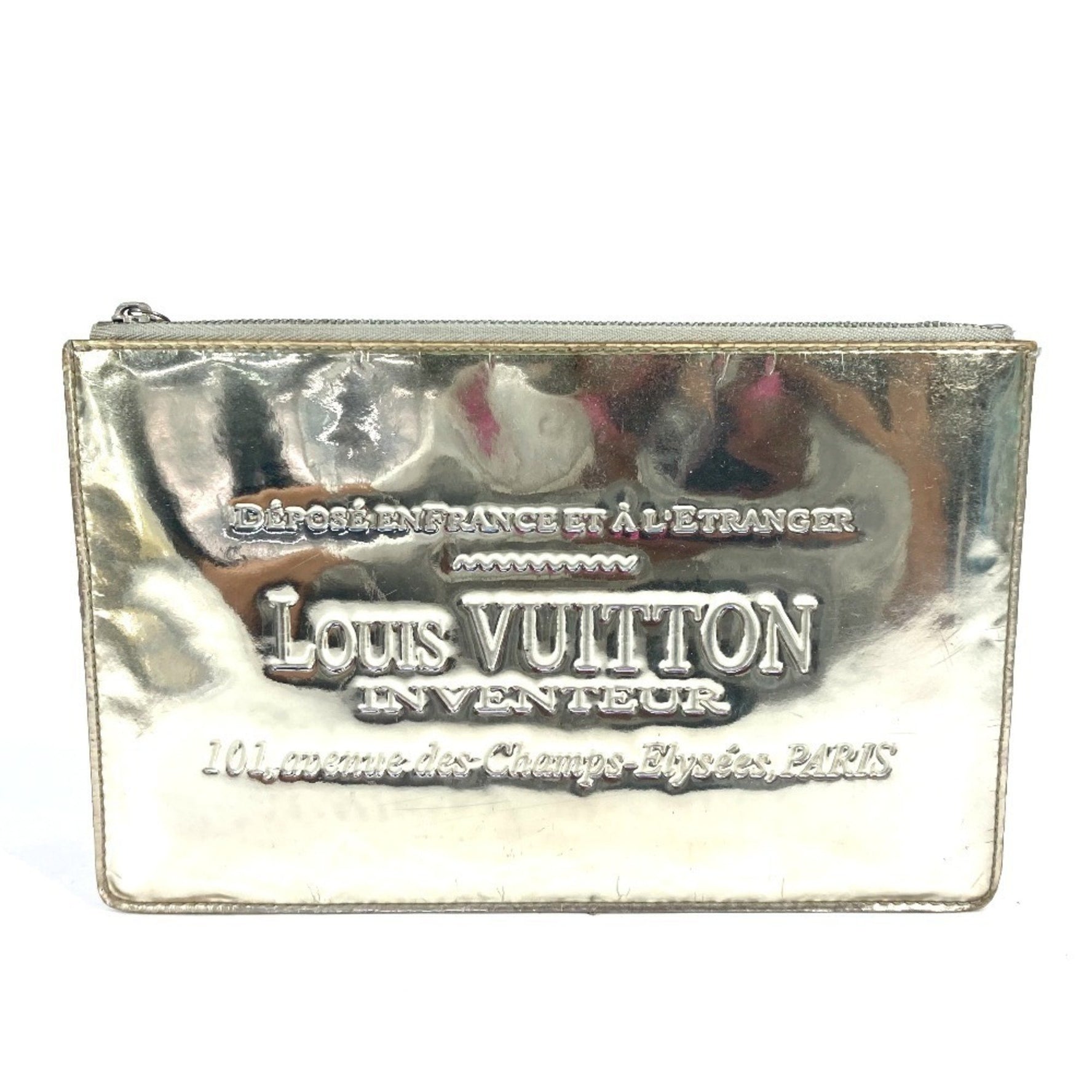 Louis Vuitton Monogram Miroir Pochette Plat Pouch Handbag Clutch Bag Second Leather Men's