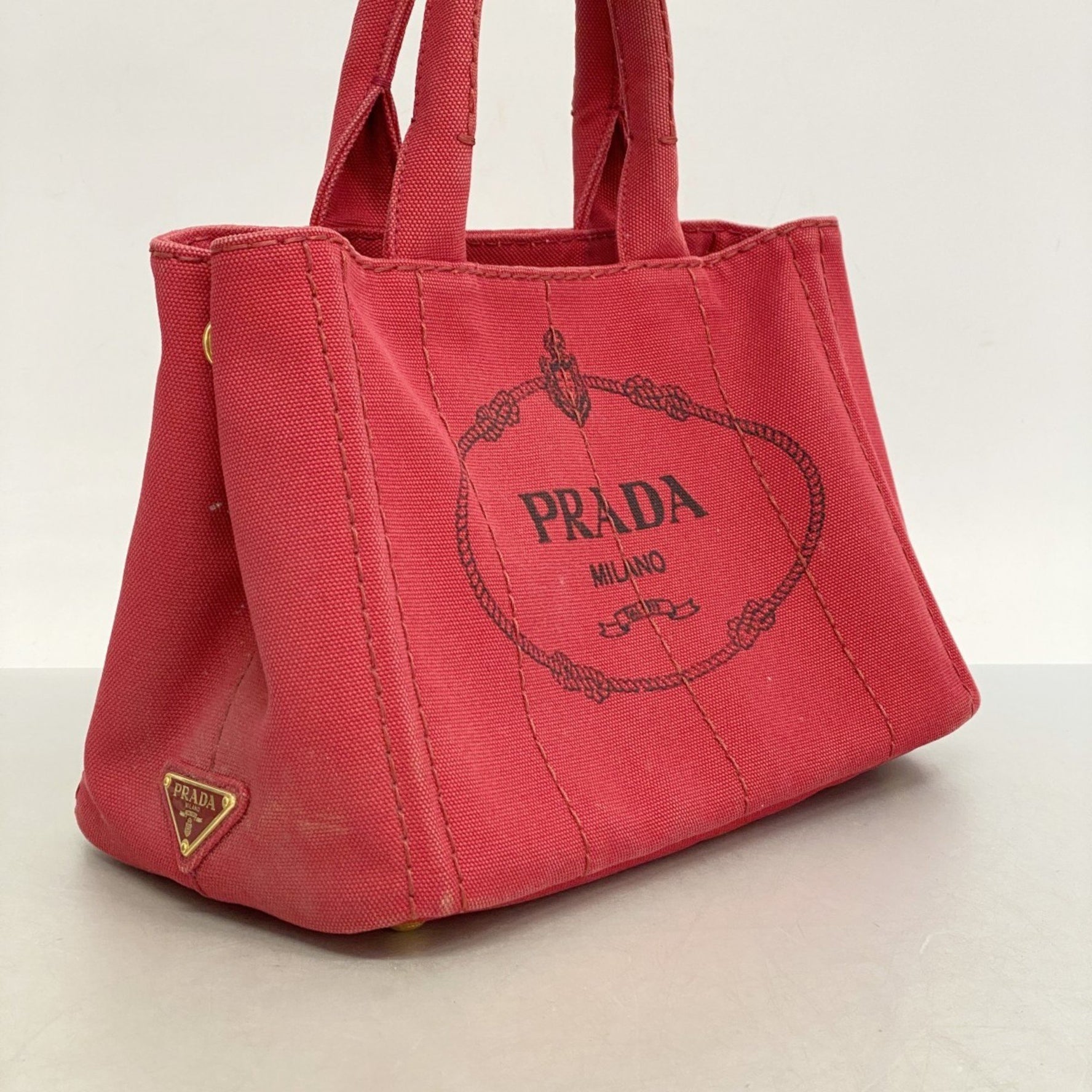 Prada Canapa Canvas Handbag, Red, Bag