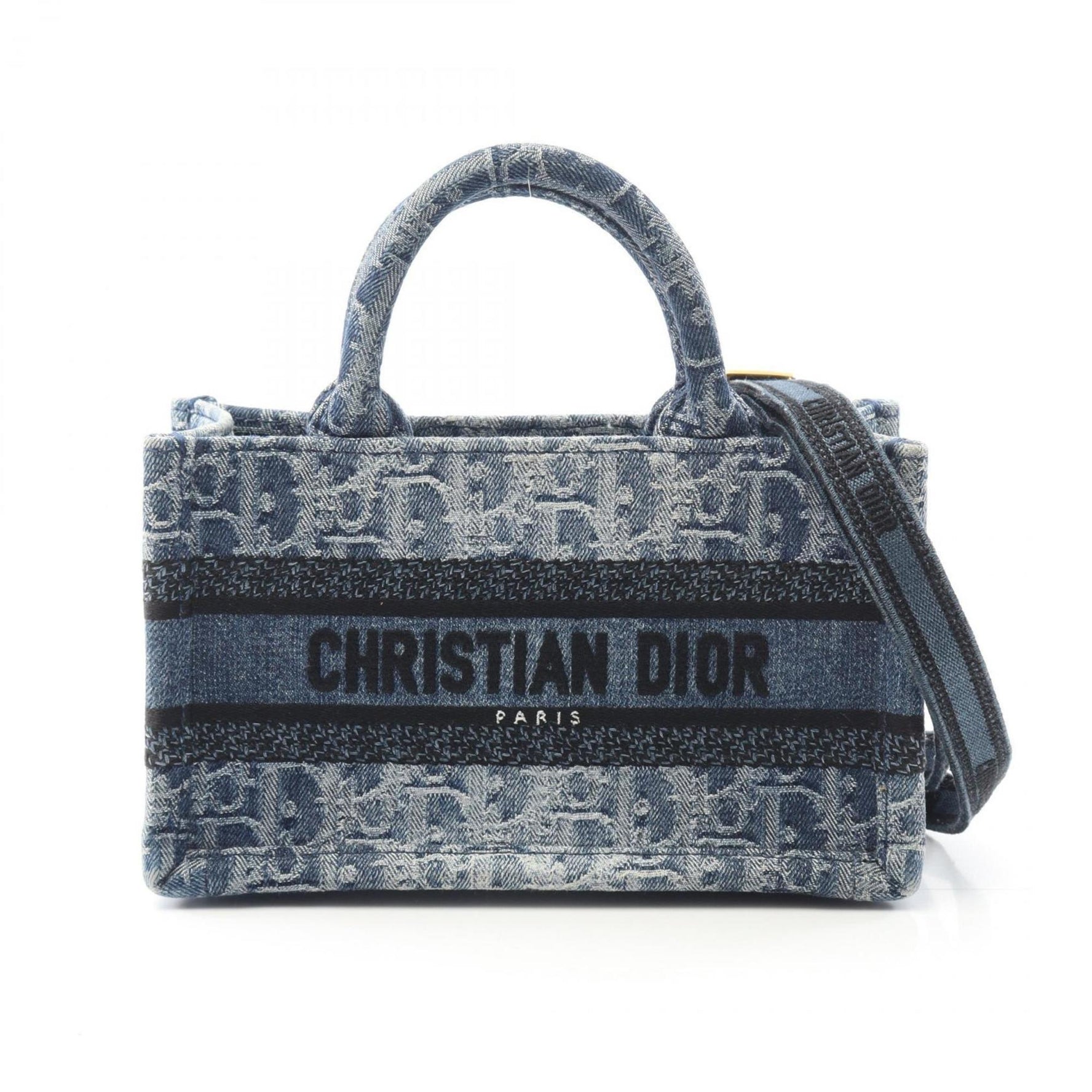 Christian Dior Dior BO TOTE Book Tote Mini Handbag Denim