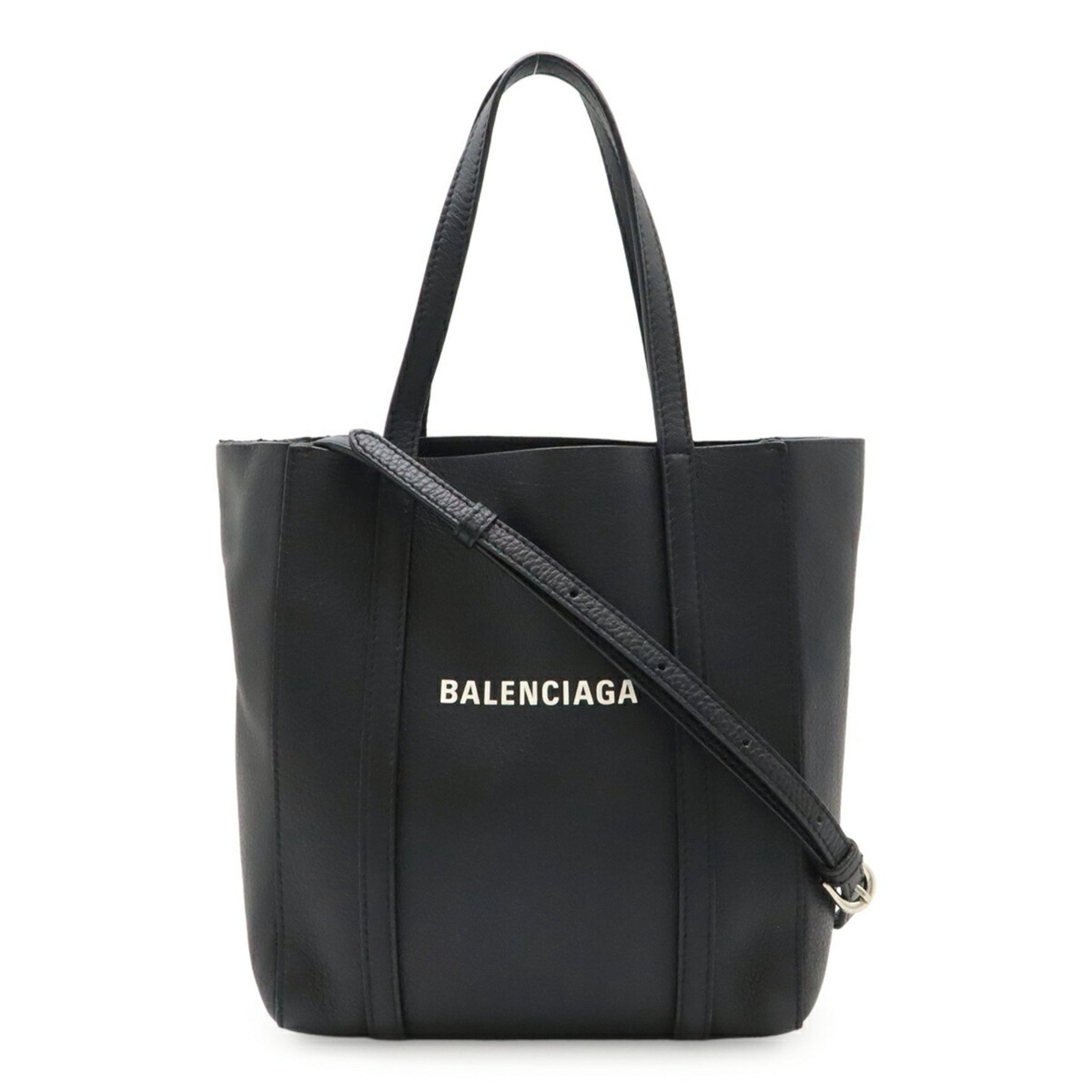 BALENCIAGA EVERYDAY Tote XXS Bag Shoulder Leather Black