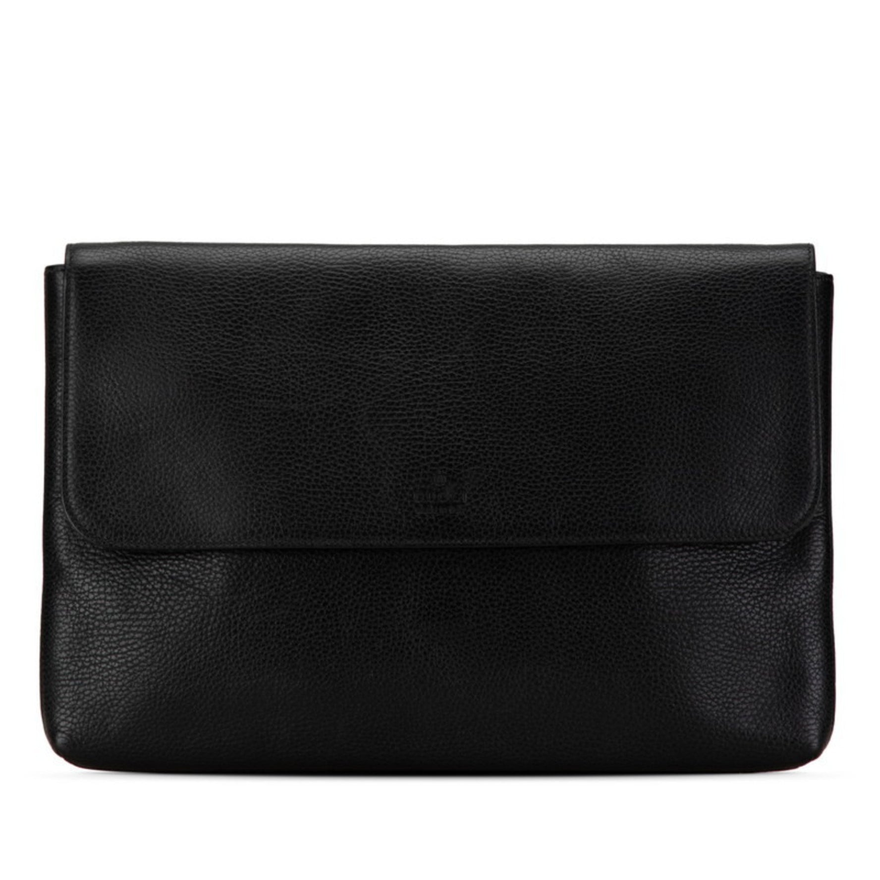 Gucci Clutch Bag Second Black Leather Women's GUCCI