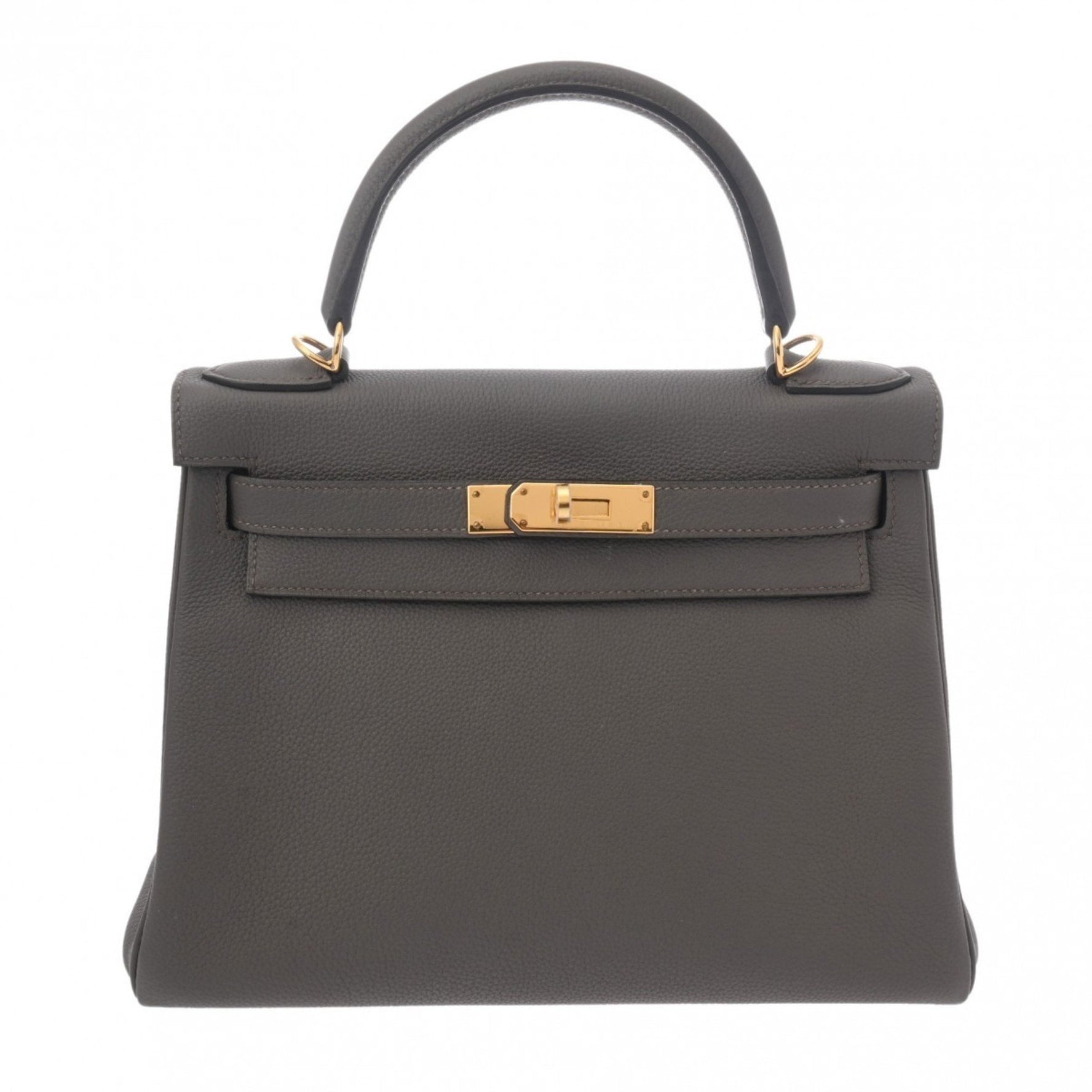 HERMES Kelly 28 Inner Stitching Etain A Stamp (around 2017) Women's Togo Handbag