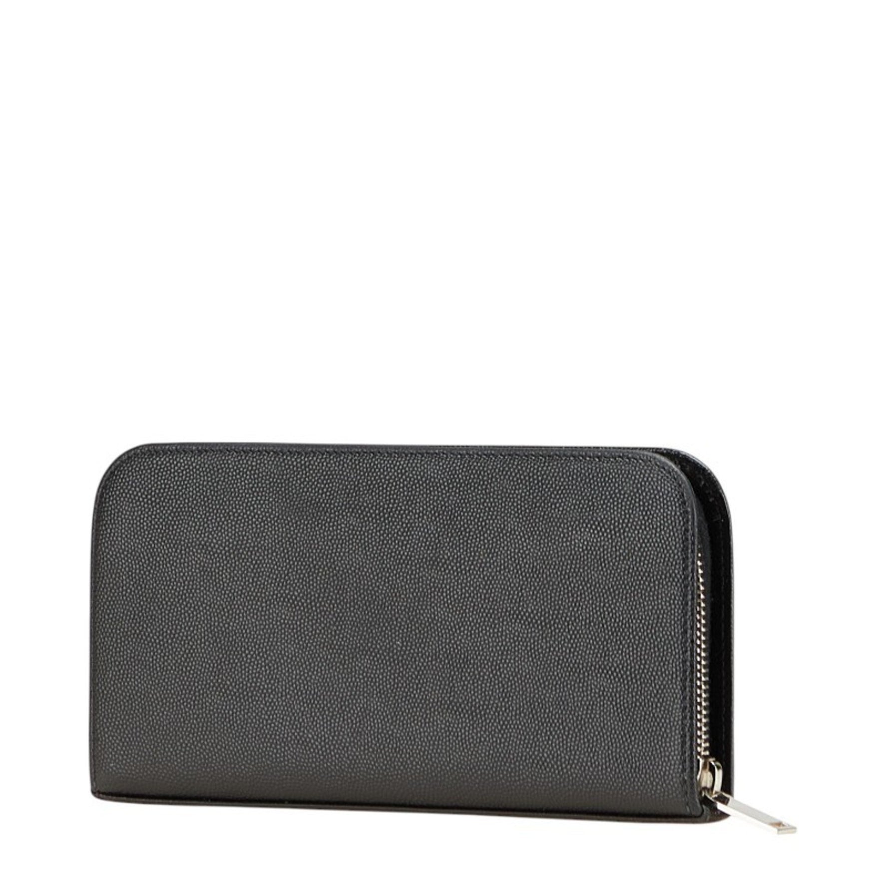 Saint Laurent logo long wallet in leather .