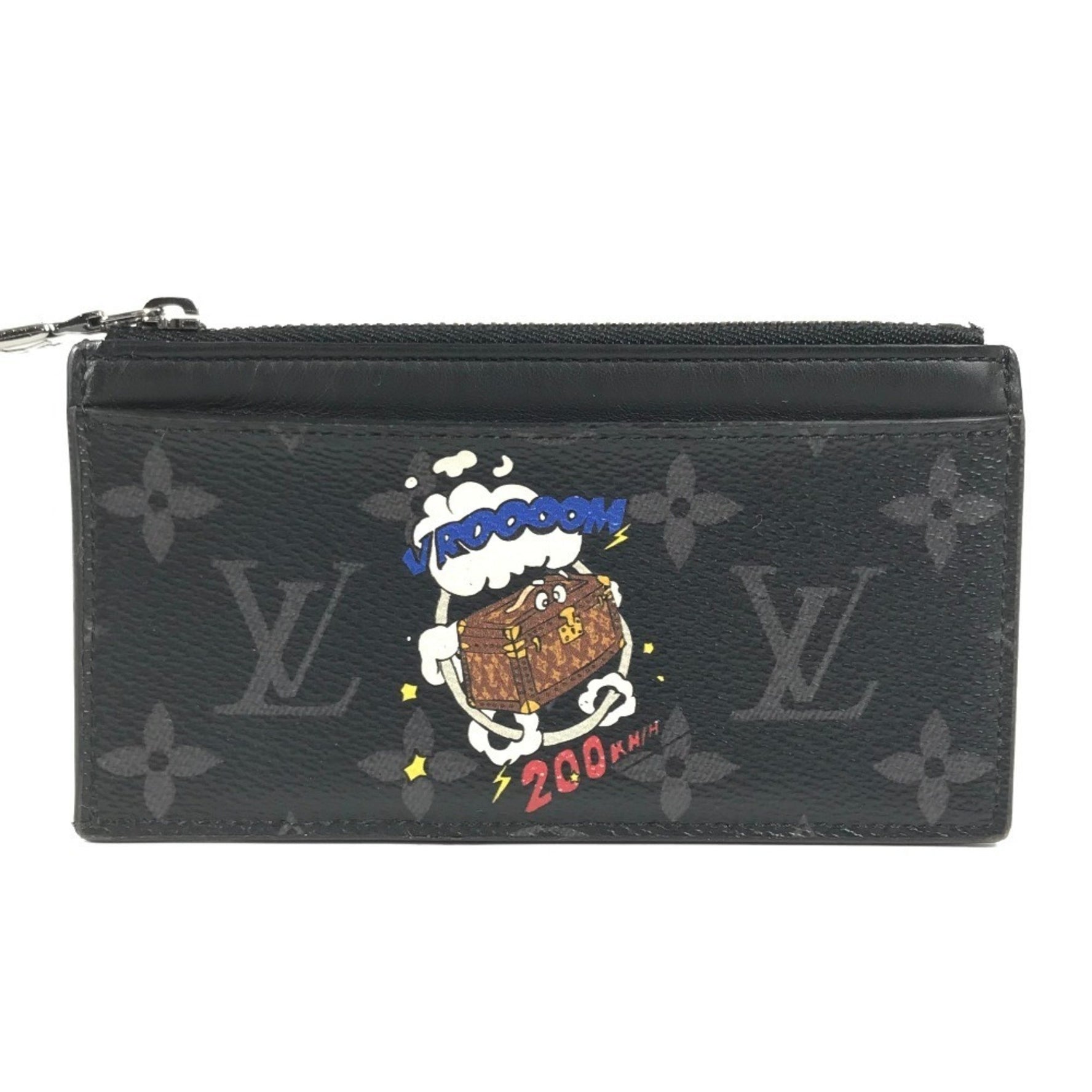 LOUIS VUITTON Monogram Eclipse Coin and Card Holder, Business Case, Compact Wallet, Purse, Wallet/Coin Canvas, Men's/Women's, Black