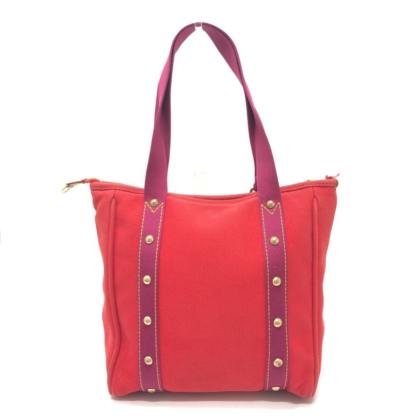 Louis Vuitton Antigua Cabas MM Tote Bag, Canvas, Handbag, Red