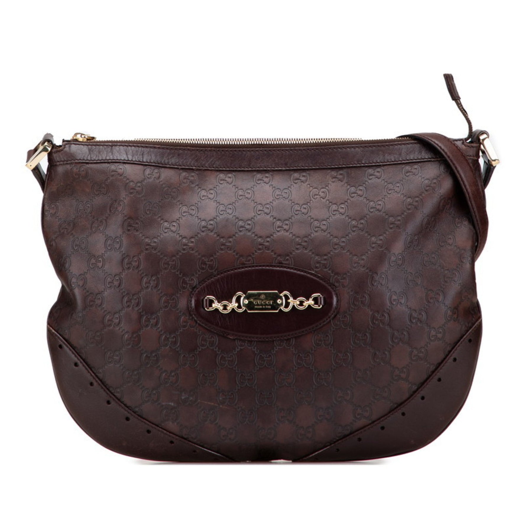 Gucci Guccissima Crossbody Shoulder Bag Leather