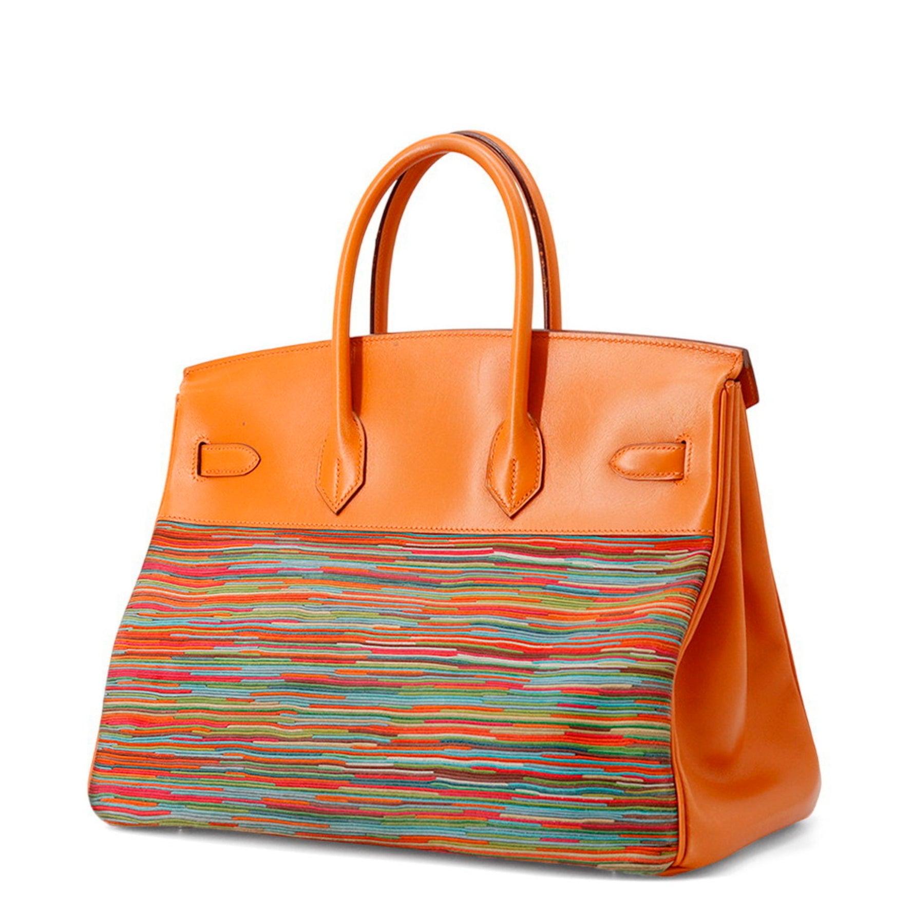 Hermès Birkin 35 Orange Vibrato Box Calf Leather H Stamp HERMES Handbag