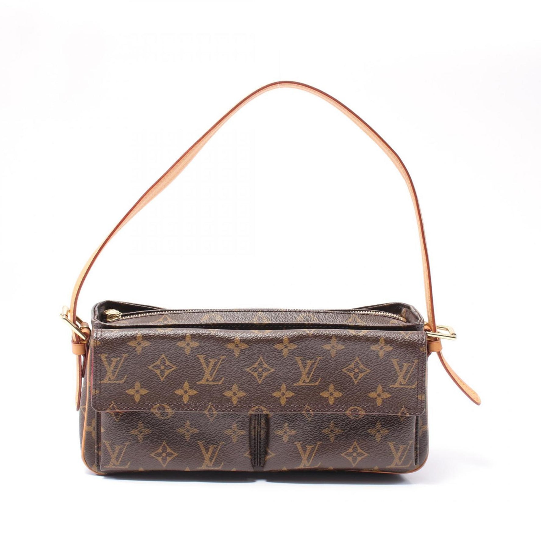 Louis Vuitton Viva Cite MM Monogram Shoulder Bag Coated Canvas Leather