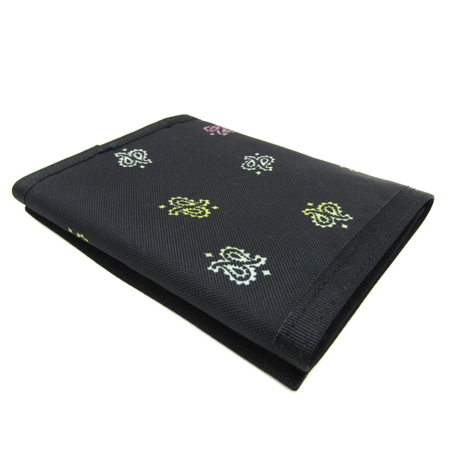 Saint Laurent Paisley Velcro closure Men,Women Nylon,Polyester Wallet (tri-fold) Black,Multi-color