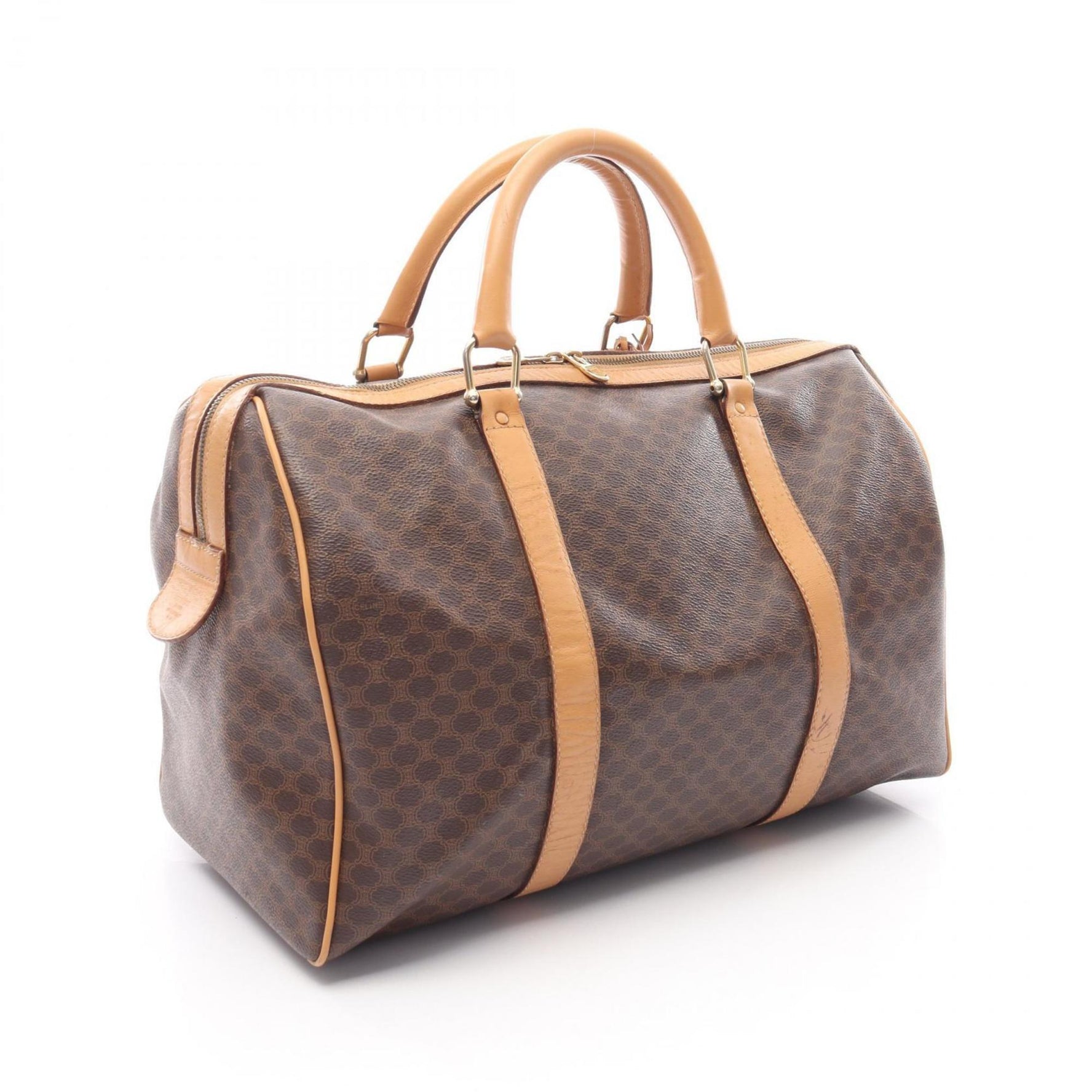 Celine Macadam Boston Bag, PVC-Coated Canvas and Leather