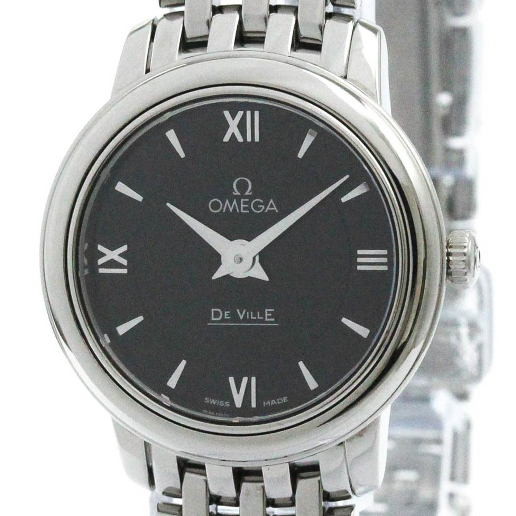 Polished OMEGA De Ville Prestige Steel Ladies Watch 424.10.24.60.01.001 BF580439