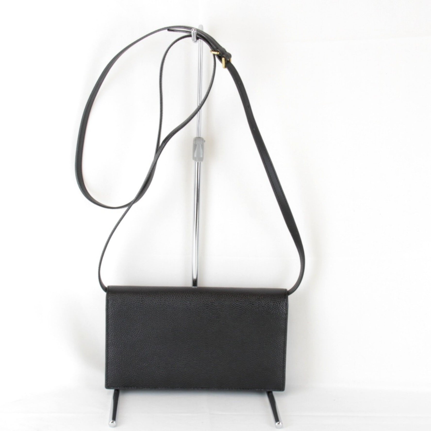 BALLY Shoulder Bag Leather Black Women's