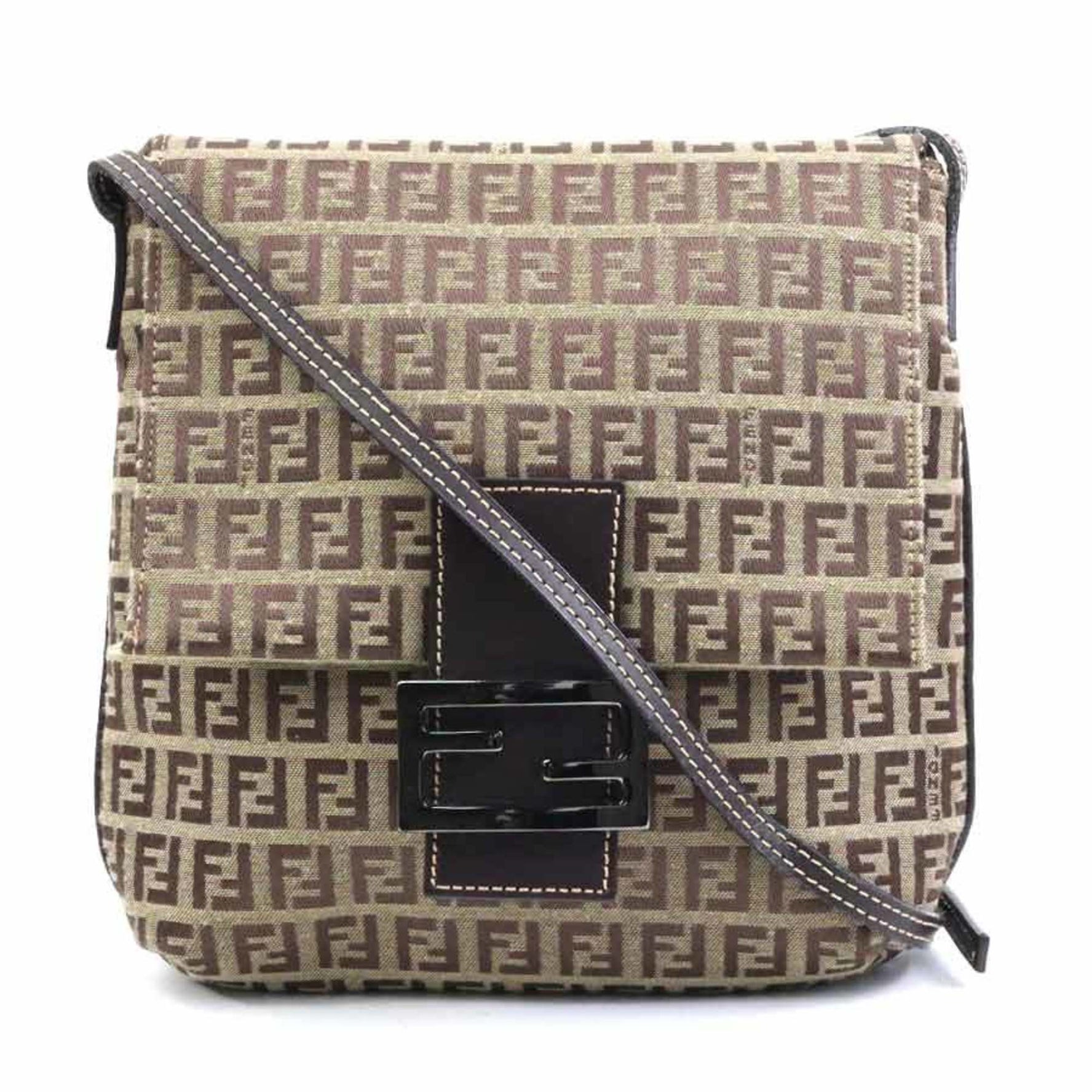 FENDI Shoulder Bag Zucchino Canvas