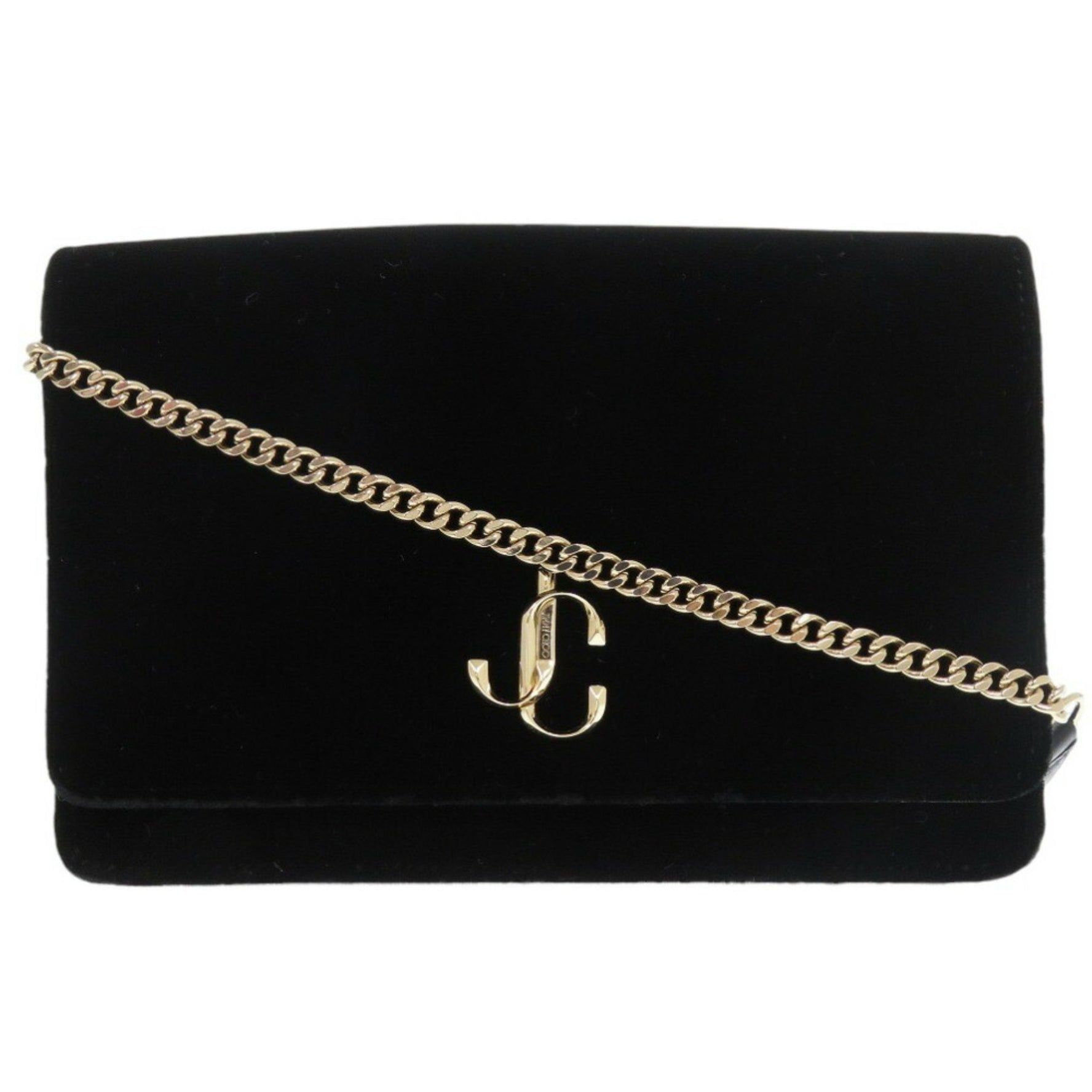 Jimmy Choo Chain Wallet Velour Long 2030