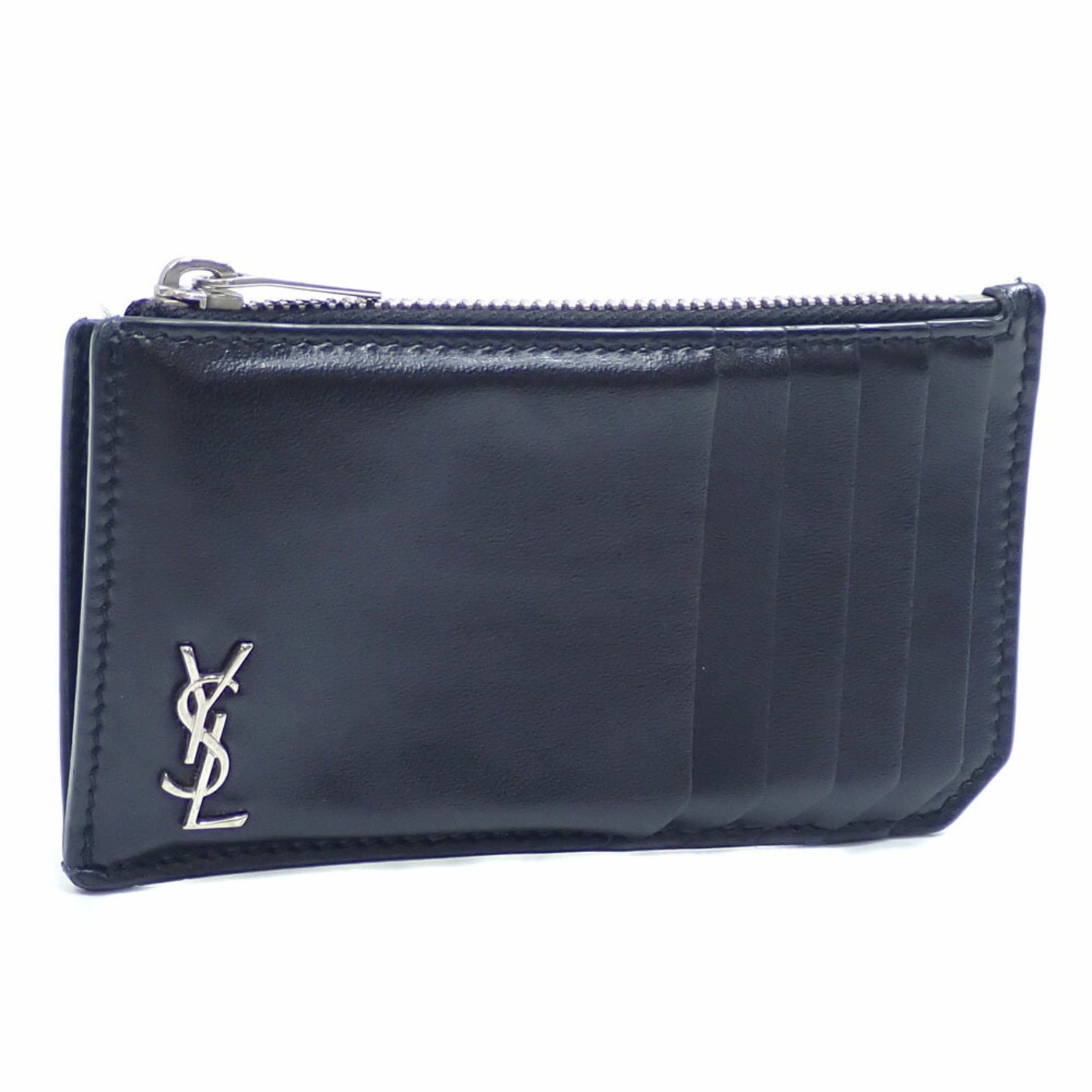 Saint Laurent Paris Cassandra Fragment Case, card and coin case, calf leather, leather purse