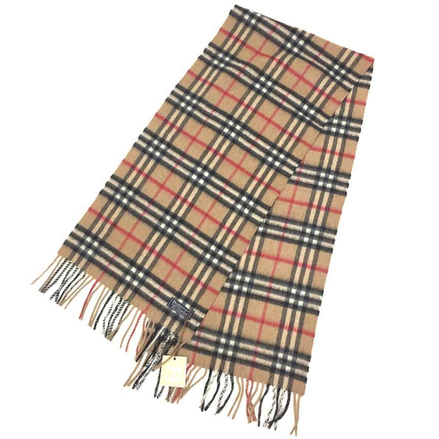 Burberry Check Scarf, 100% Cashmere