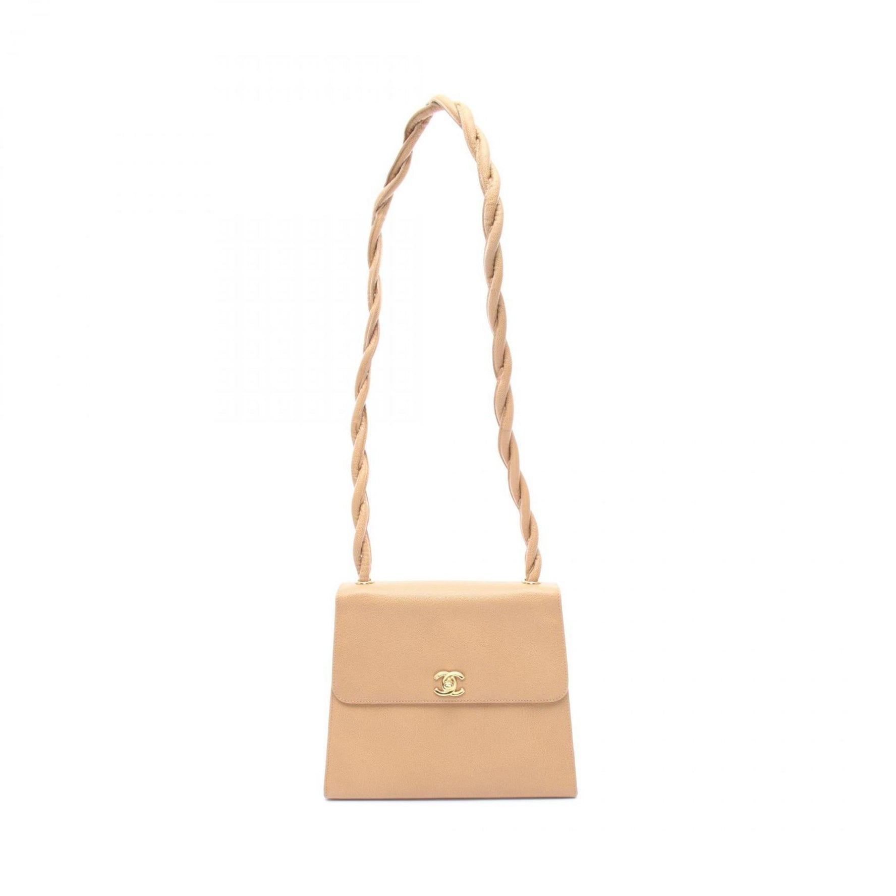 CHANEL Coco Mark Twist Handle Shoulder Bag Caviar Skin (Grained Calf)