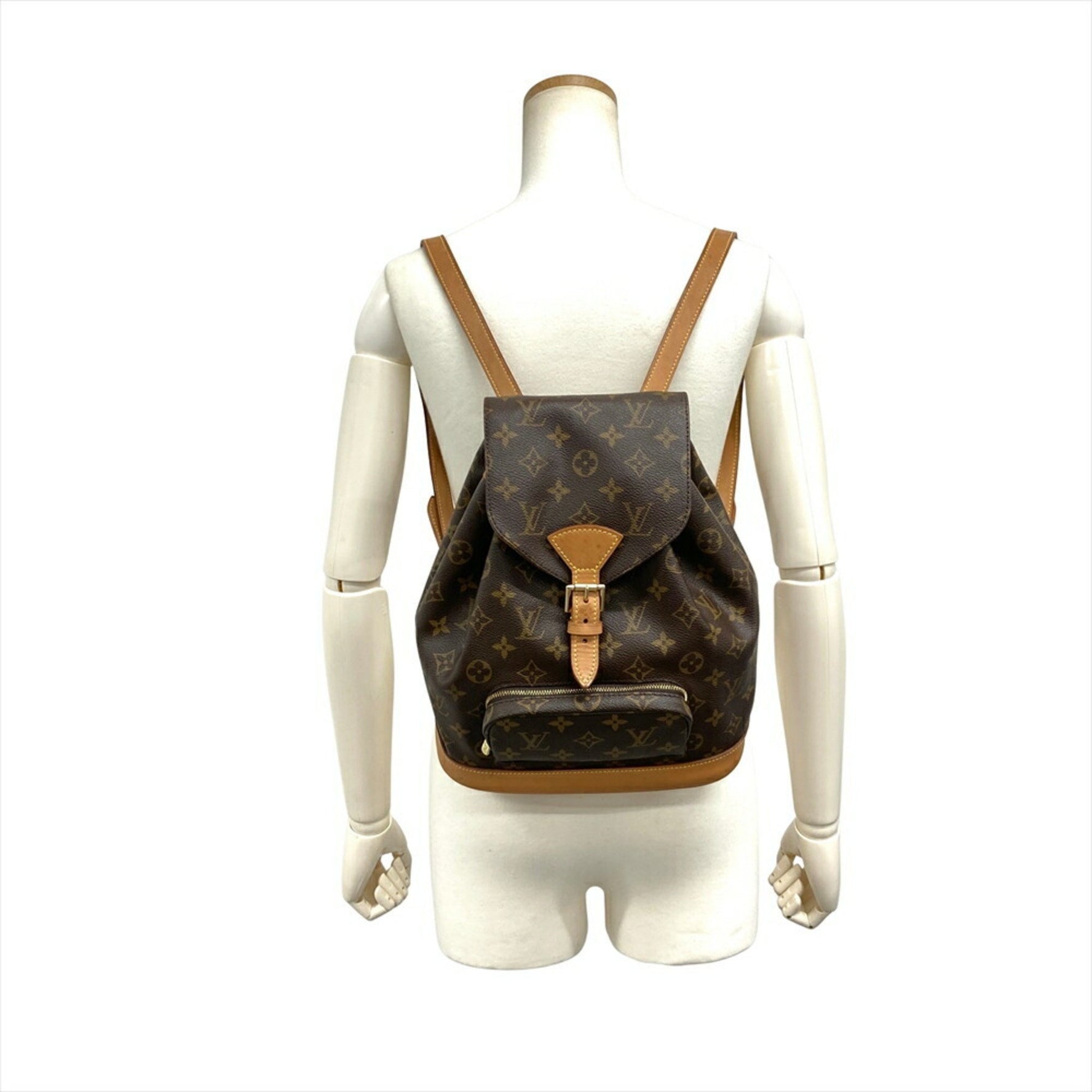 Louis Vuitton Montsouris MM Backpack Monogram Canvas Brown