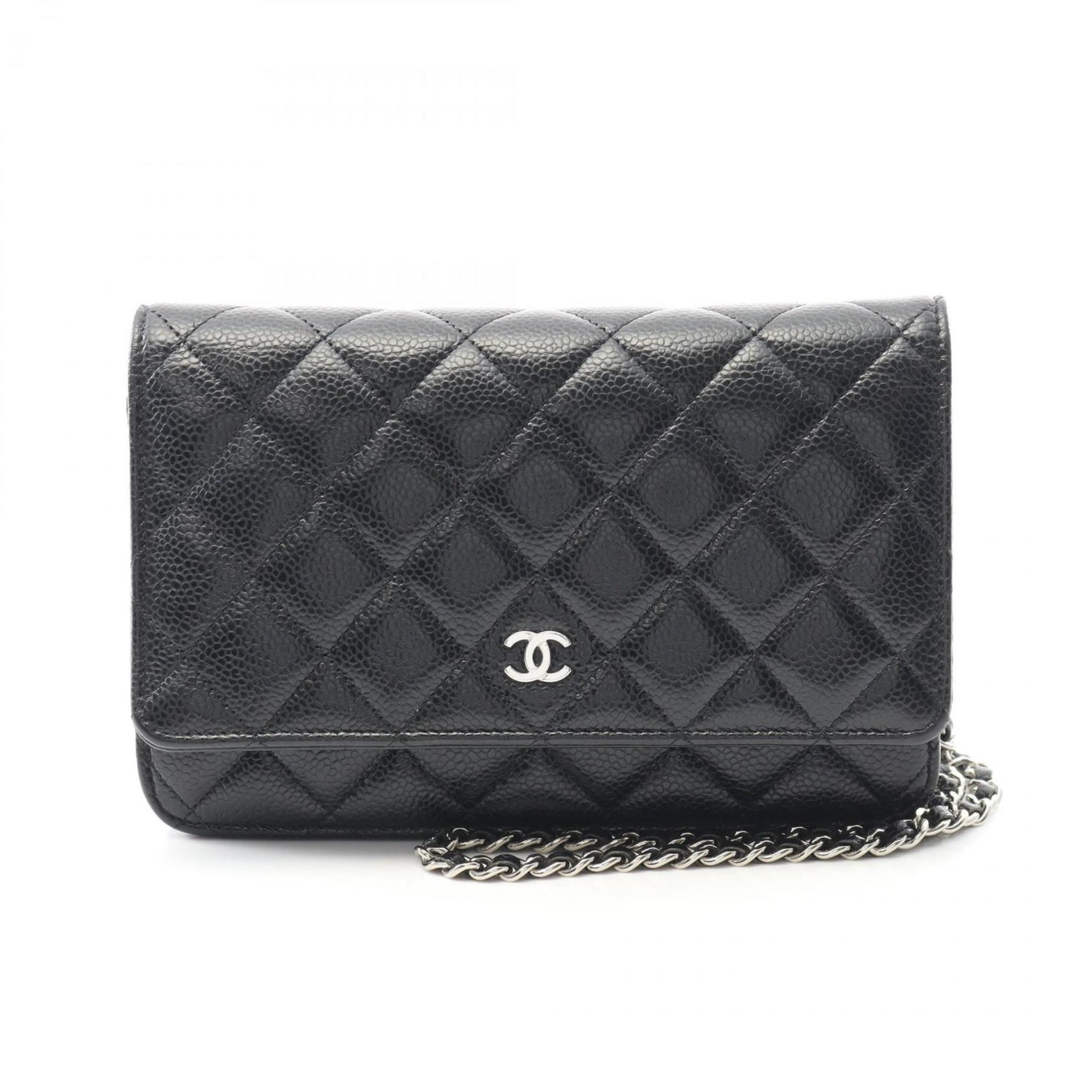 CHANEL Matelasse Shoulder Bag in Grained Calfskin Leather, Black, AP0250