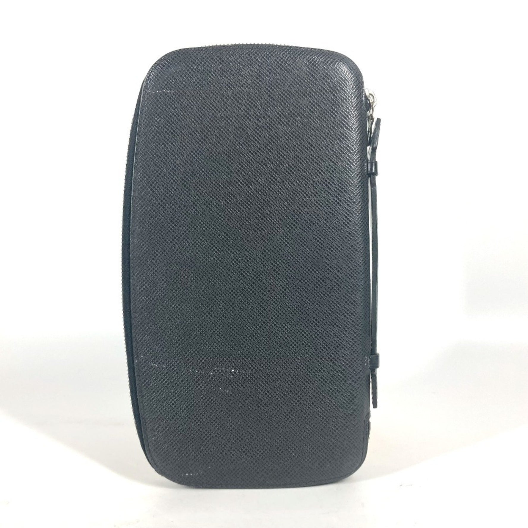 LOUIS VUITTON M30652 Taiga Organizer Atoll Handbag Travel Case Long Wallet Leather Men's Ardoise Black