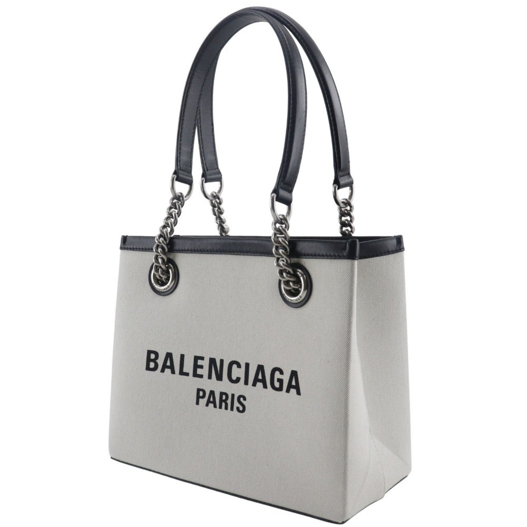 BALENCIAGA Small Tote Bag 7599412AA9260 Nylon Canvas Light Grey Women's