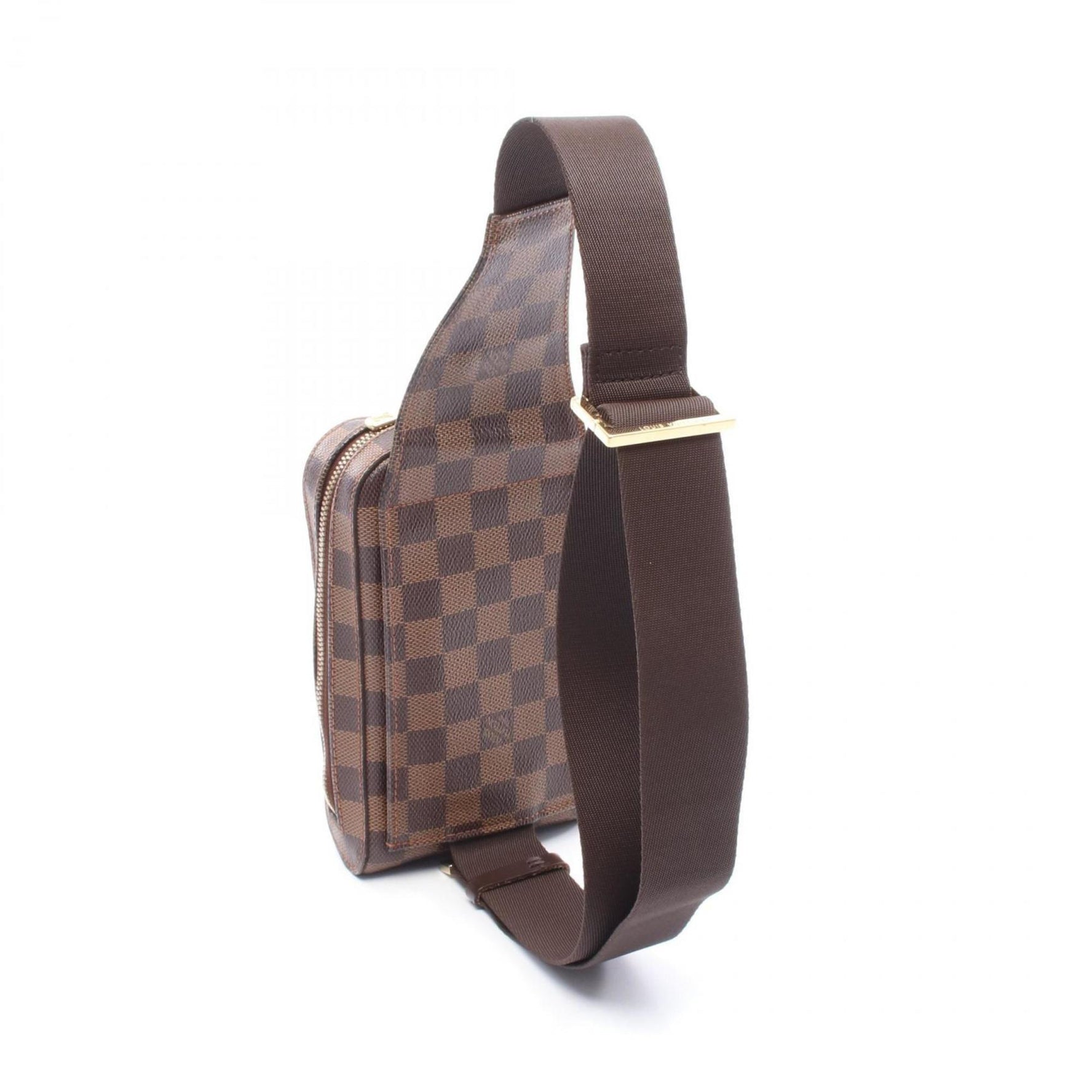 Louis Vuitton Geronimos Waist Bag/Body Bag, Coated Canvas, Damier Leather, Brown, Men's/Women's