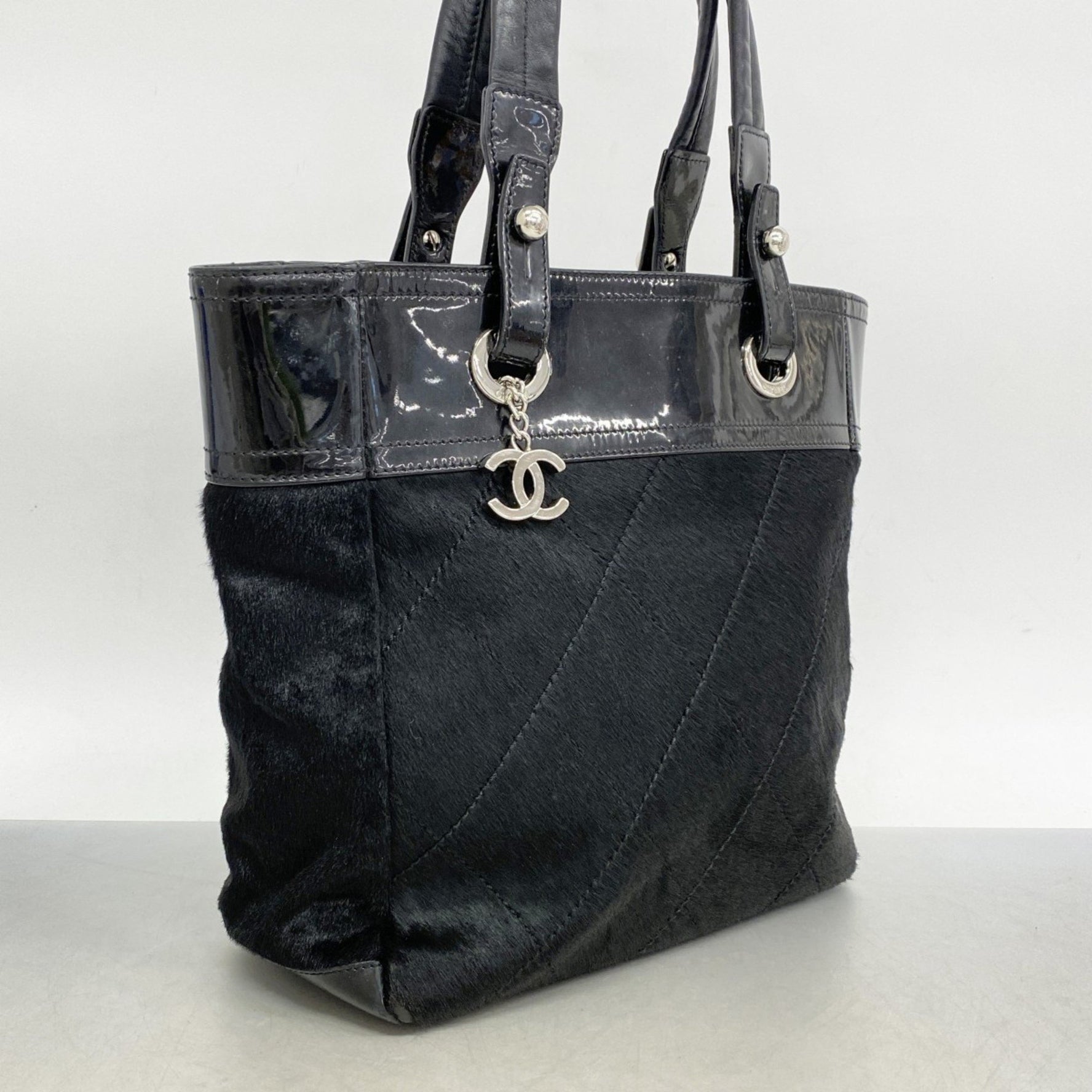 Chanel Paris-Biarritz Tote Bag, Patent Leather and Ponytail
