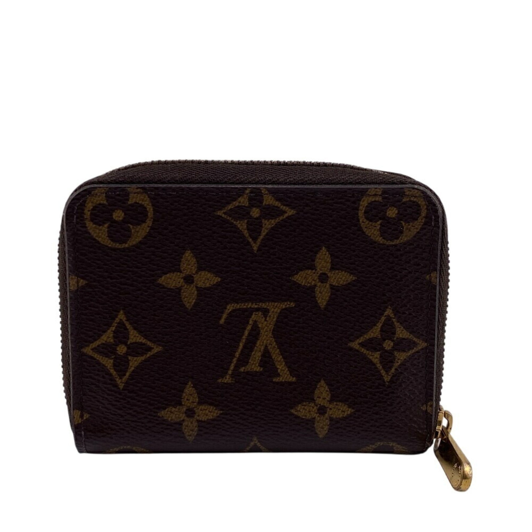 LOUIS VUITTON Wallet M60067 Zippy Coin Purse Round Compact Monogram Brown