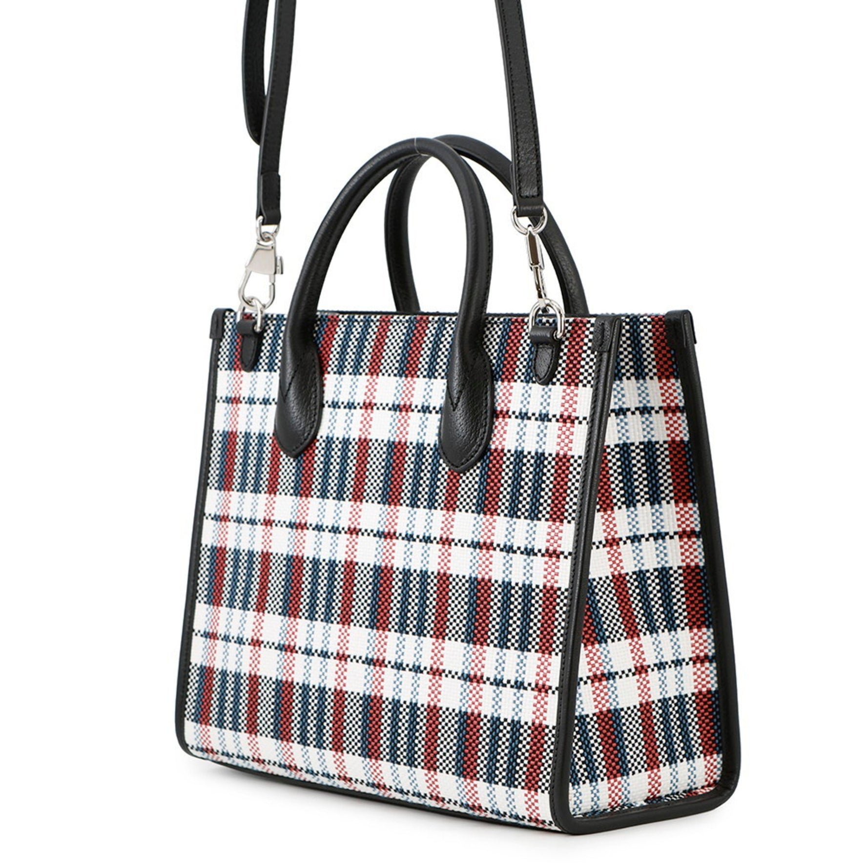 Gucci Embroidered Check Tote Bag, Small, Shoulder Bag