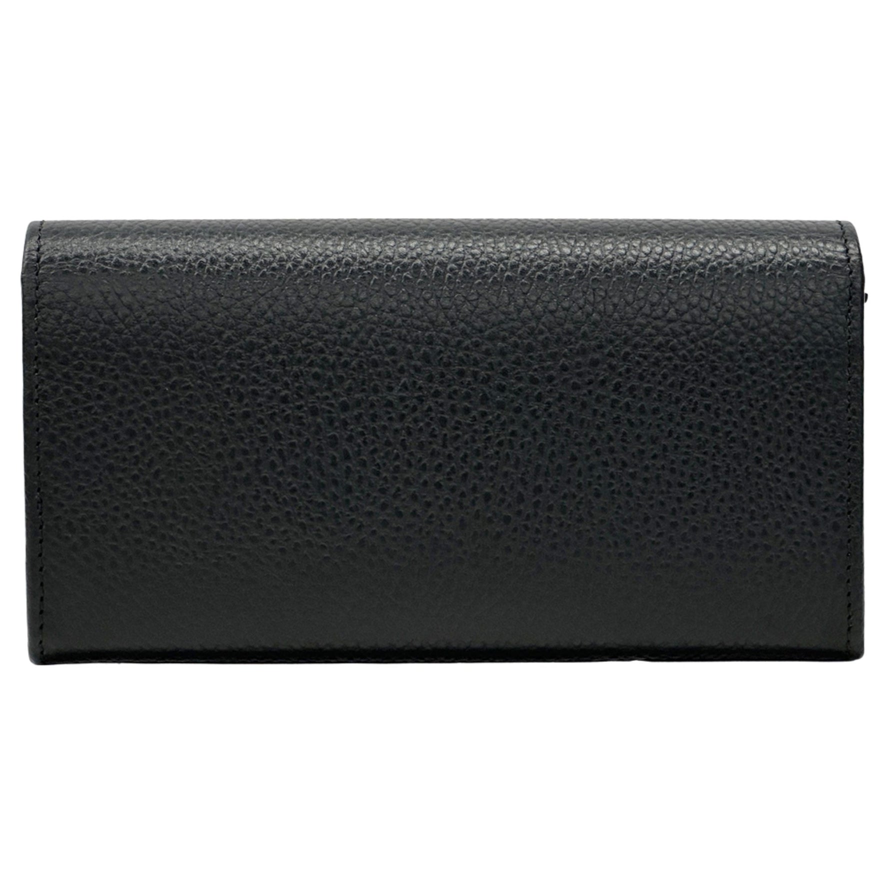 Gucci Interlocking Long Wallet, Leather, Silver Hardware, Excellent Condition