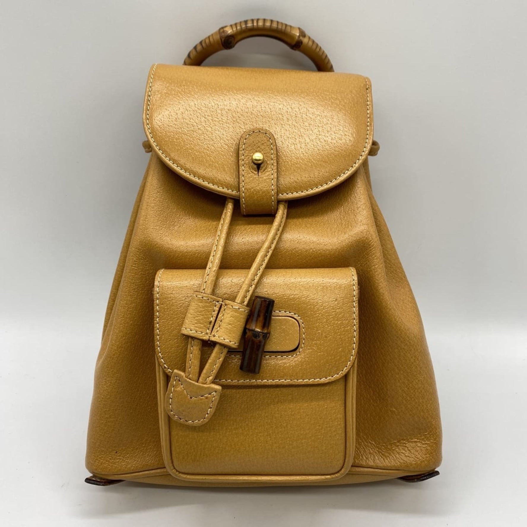 GUCCI Old 003 1705 Bamboo Backpack/Daypack in Leather