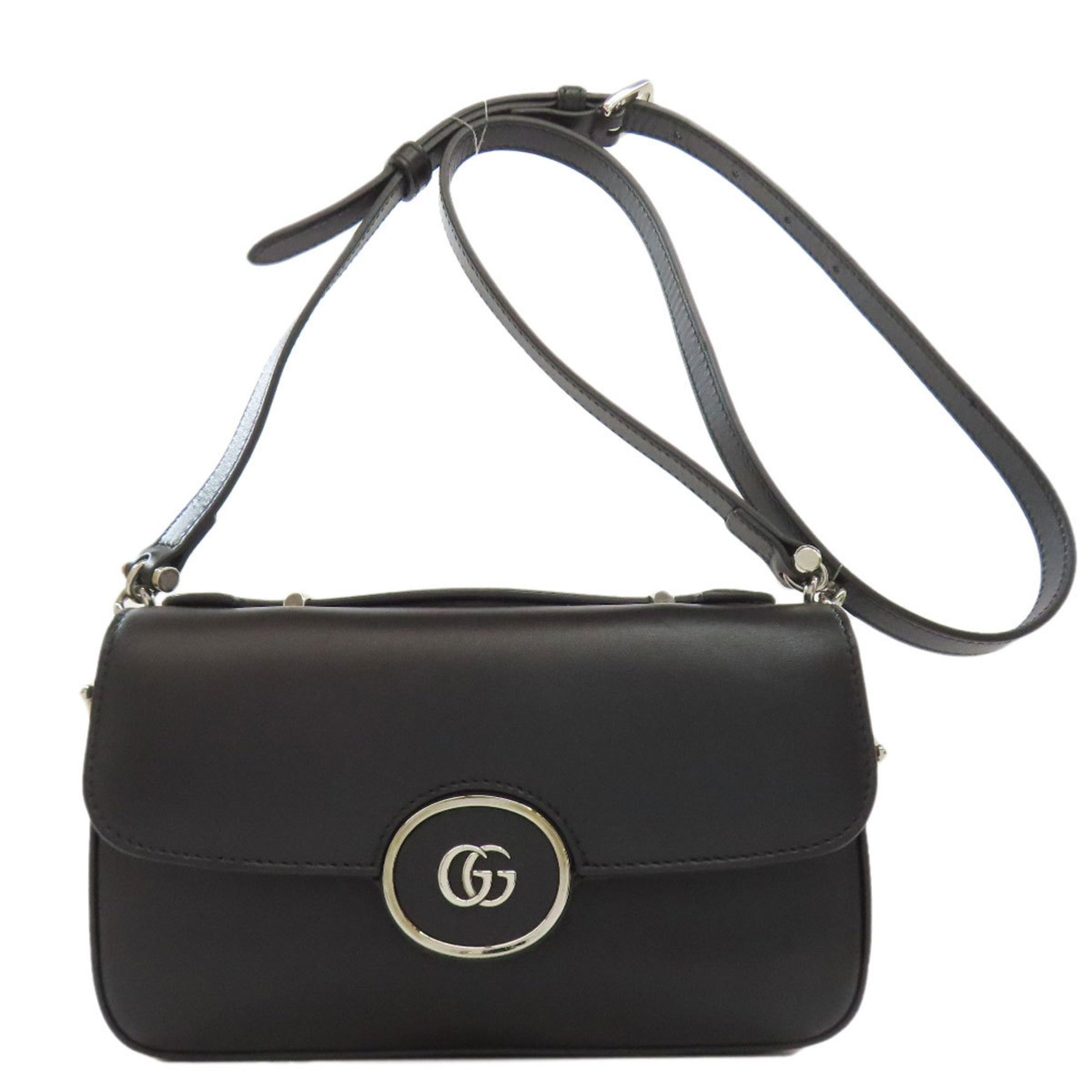Gucci Long Shoulder Bag with Double G Mini Bag, Leather
