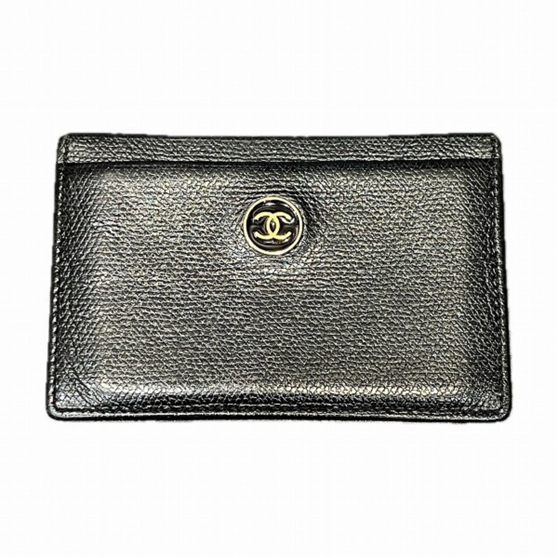 CHANEL Coco Button A20906 Accessories Business Card Holder Pass Case Men's Women's
