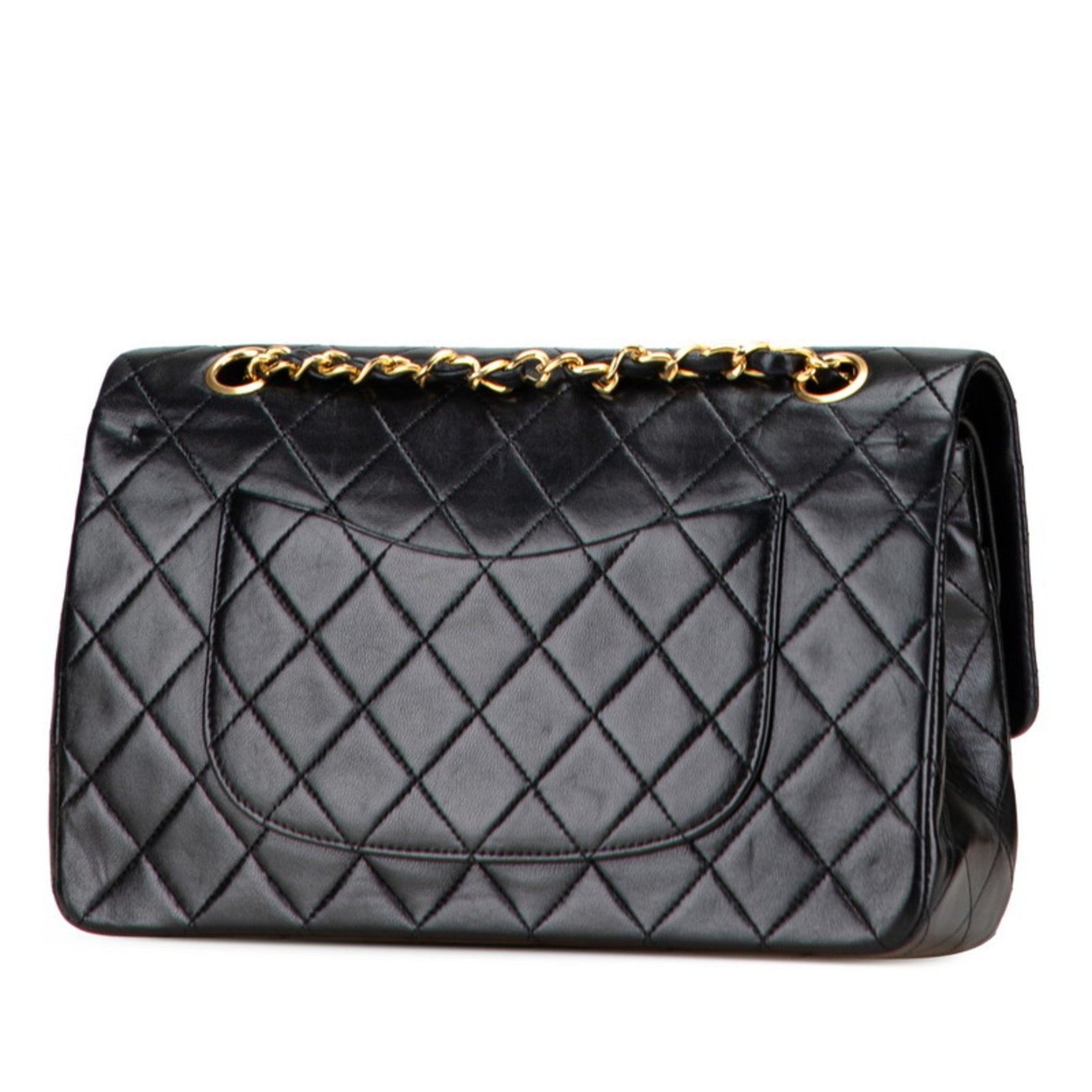CHANEL Matelasse 25 Coco Mark Double Flap Chain Shoulder Bag Handbag Lambskin