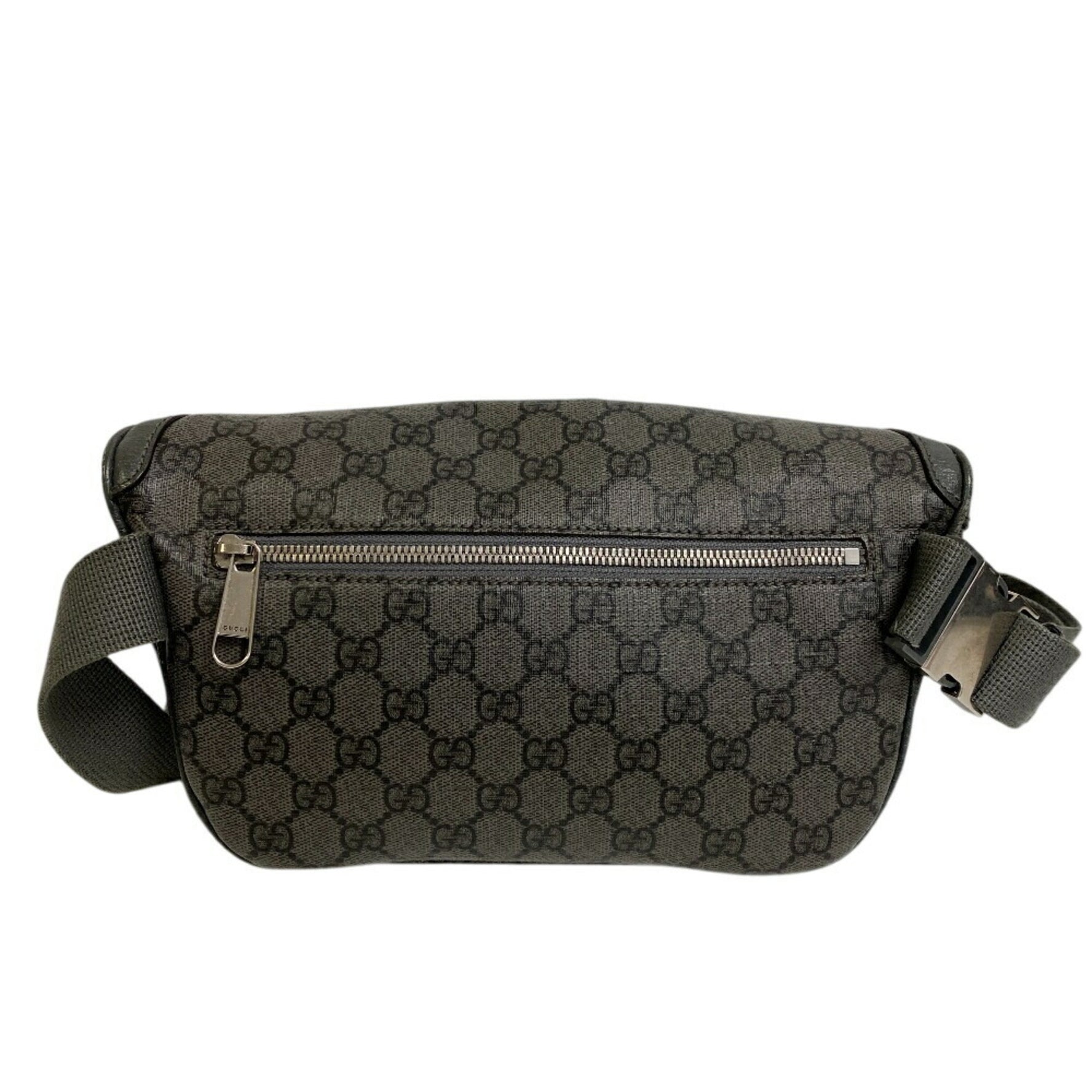 GUCCI GG Marmont Supreme Canvas Waist Bag/Fan Pouch Gray Men's