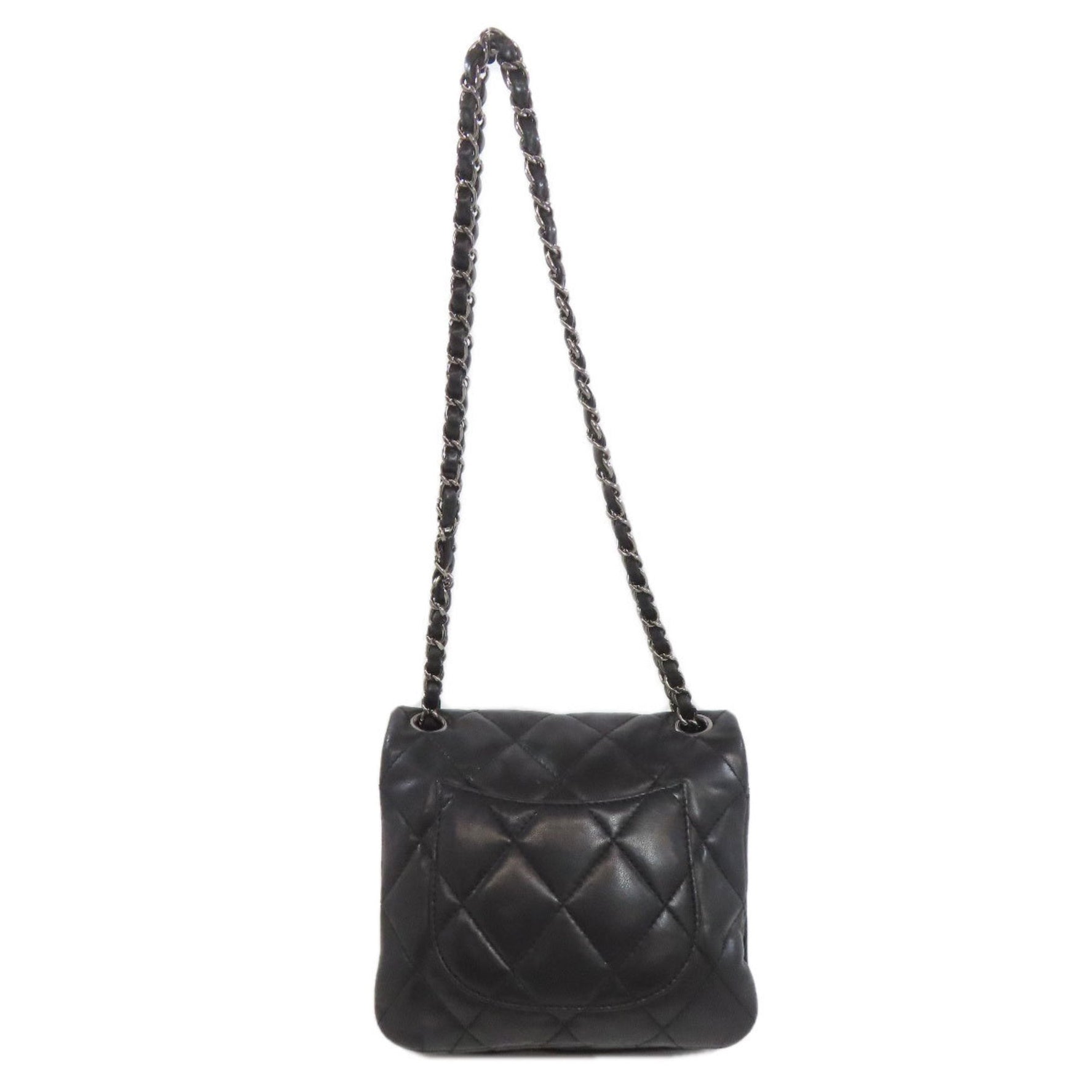 Chanel Coco Mark Matelasse Silver Hardware Shoulder Bag Lambskin