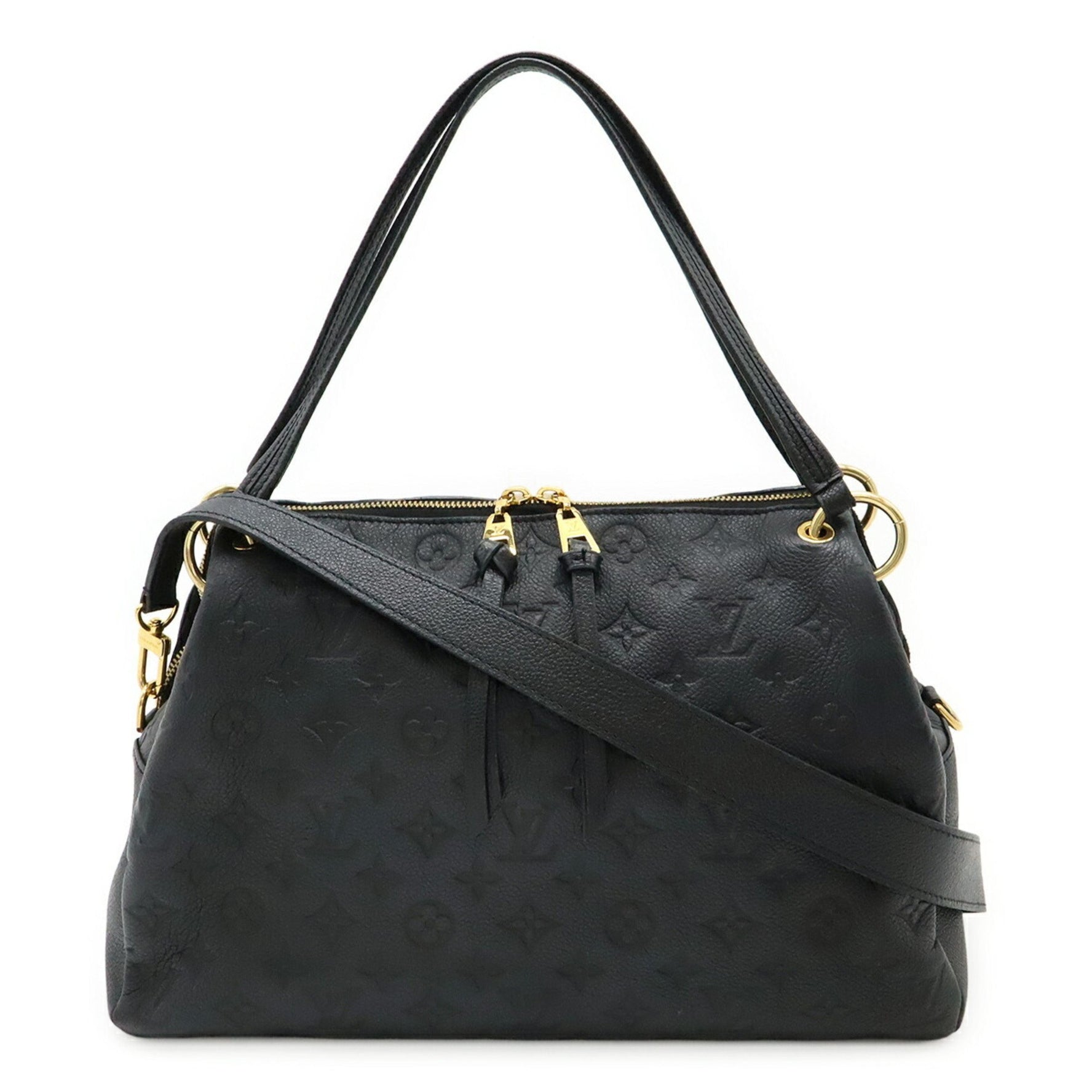 Louis Vuitton Monogram Empreinte Pontu PM Tote Bag/Shoulder Bag, Noir, Black