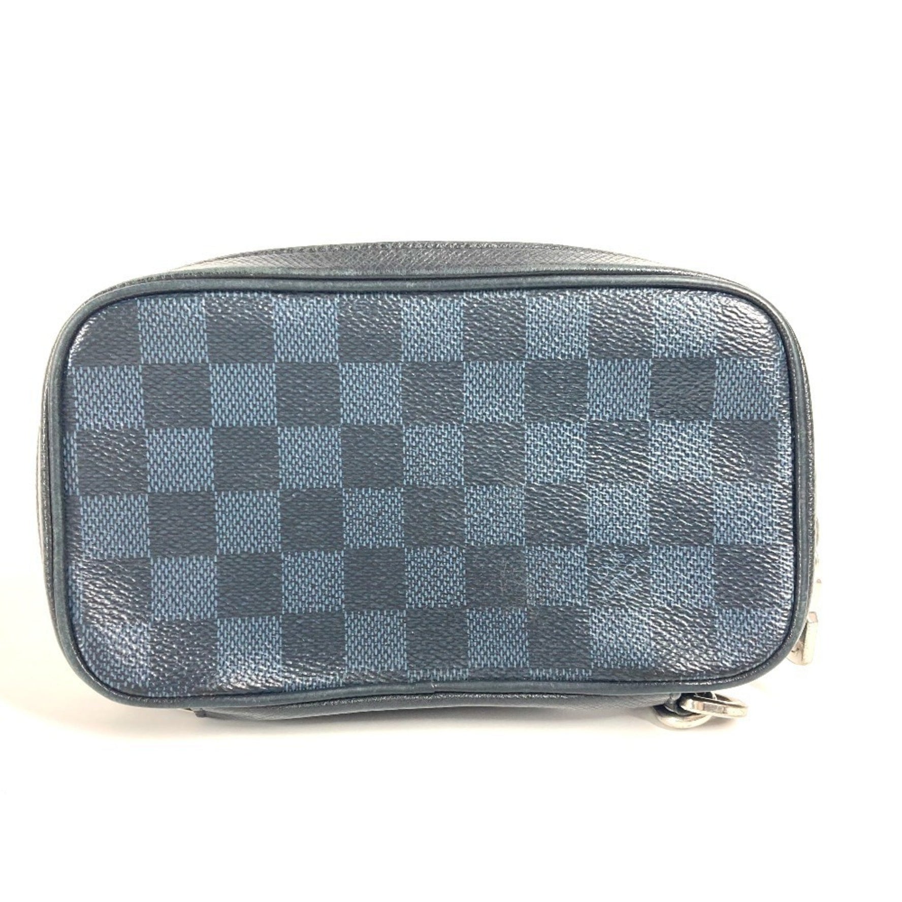Louis Vuitton Damier Cobalt Portefeuille Zippy Soft Bag Pouch with Strap Long Wallet Clutch Canvas Men's