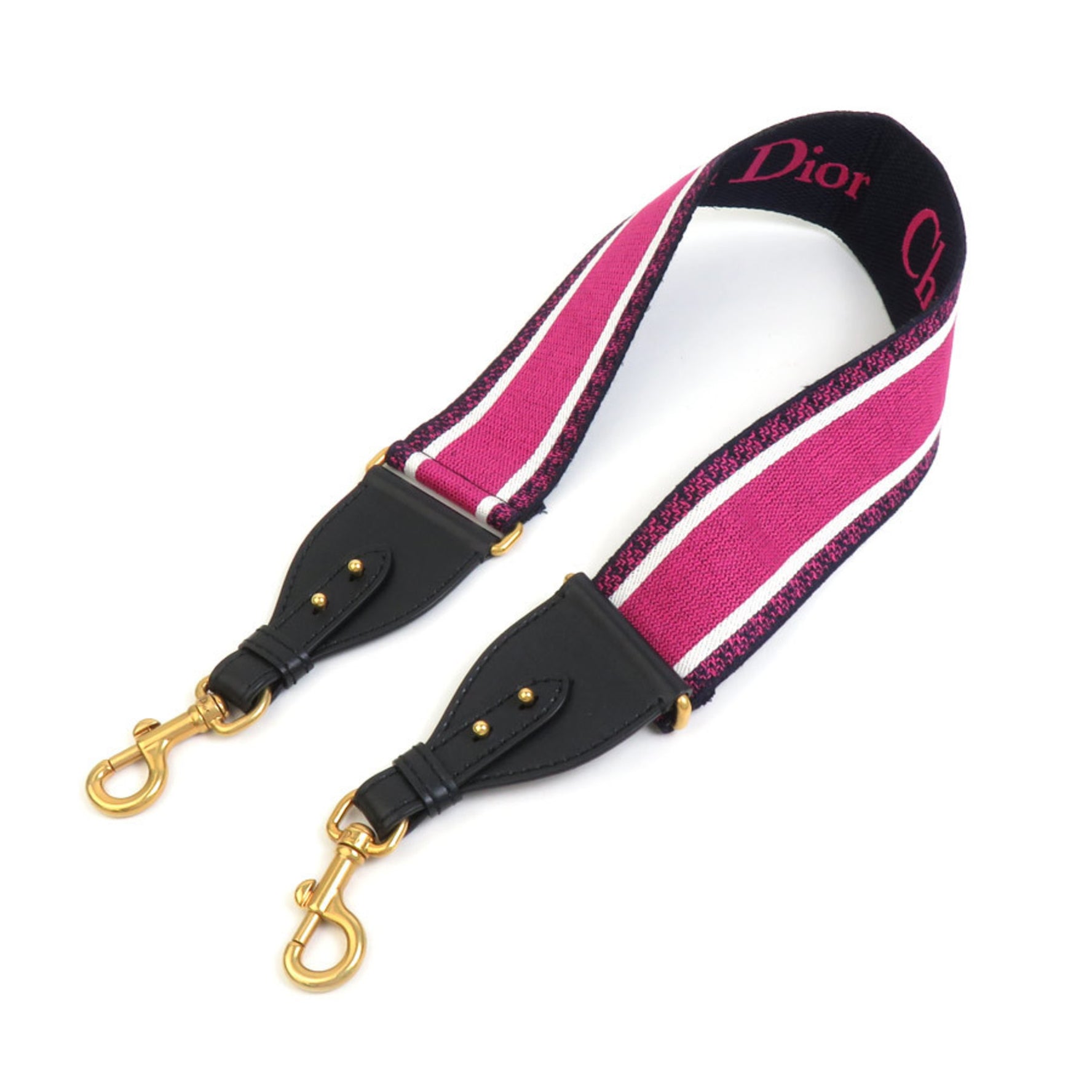 Christian Dior Shoulder Strap Canvas Leather