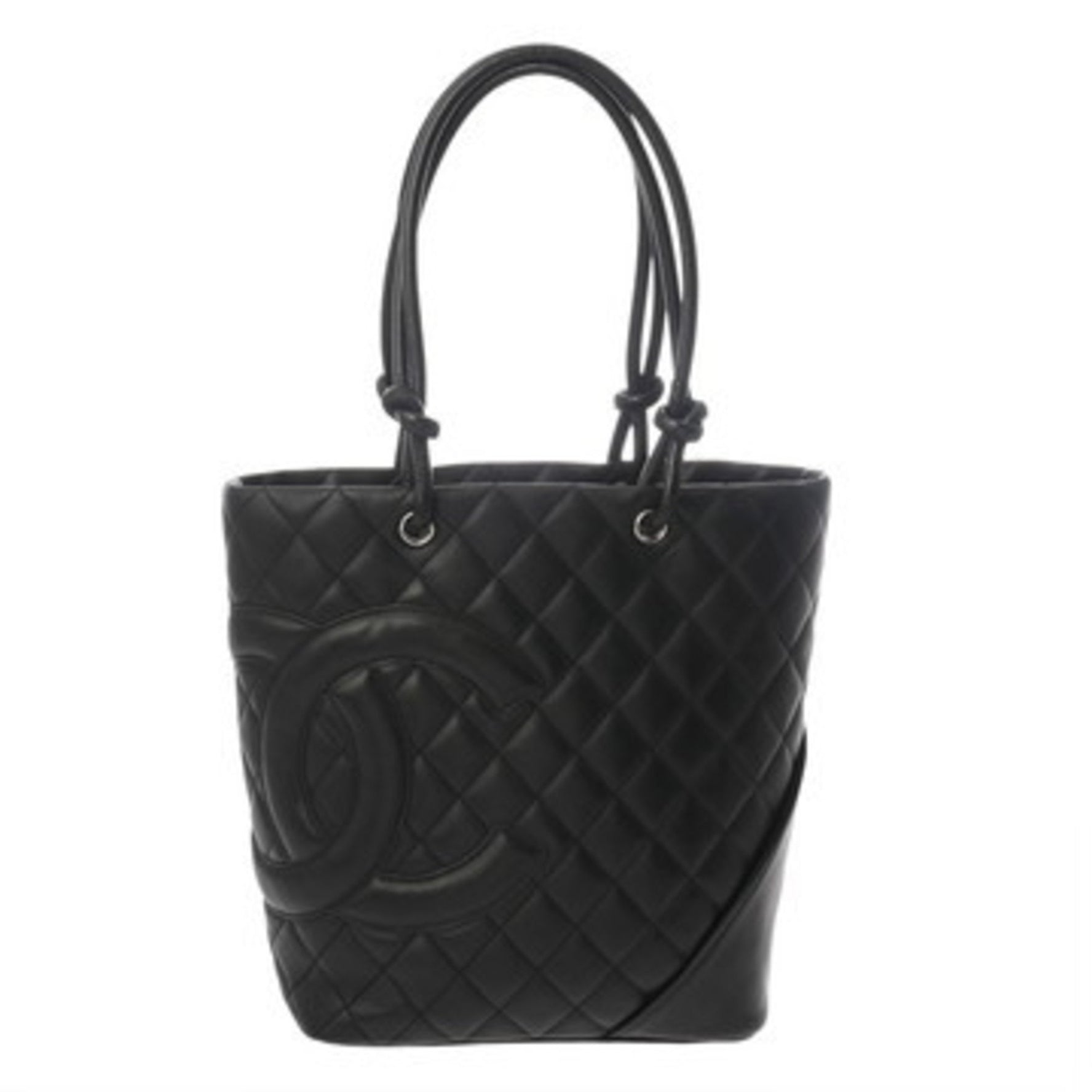 CHANEL Cambon Line Medium Tote Bag, x Lambskin A-Rank, Pre-Owned, Ginzo