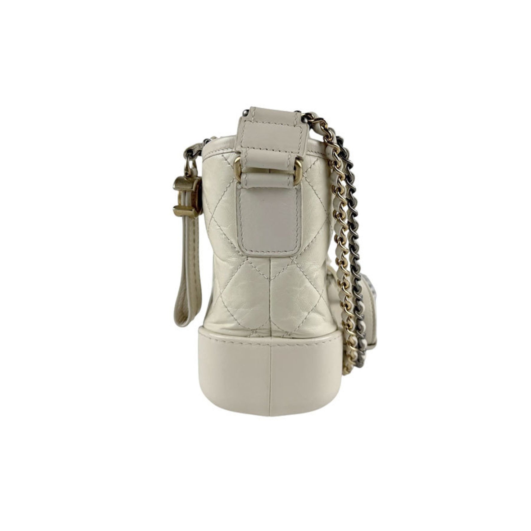 CHANEL Gabrielle de Chanel Leather Shoulder Bag in Ivory, Women's, Z6533