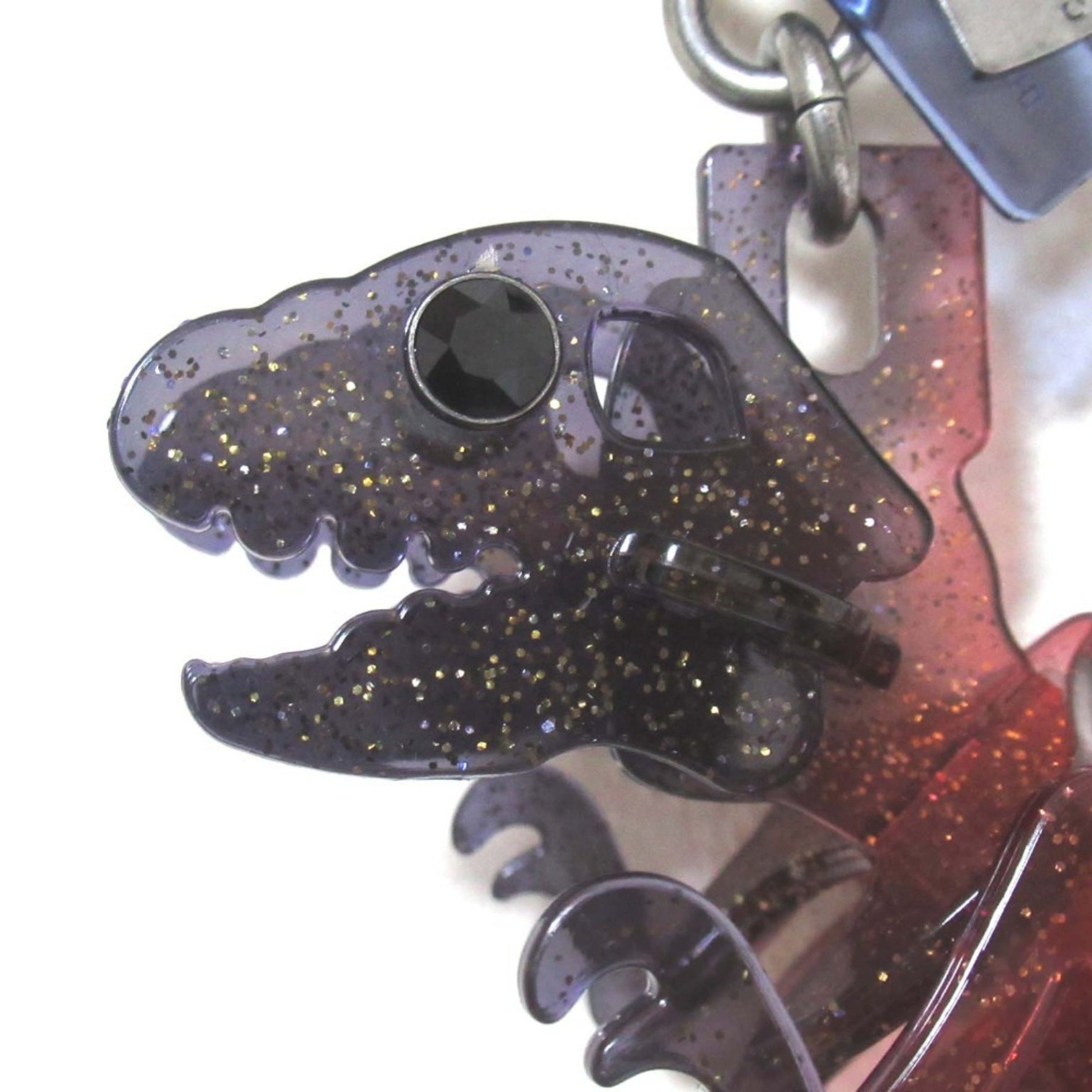 COACH Rexy Puzzle Bag Charm Dinosaur Keychain, Multicolor
